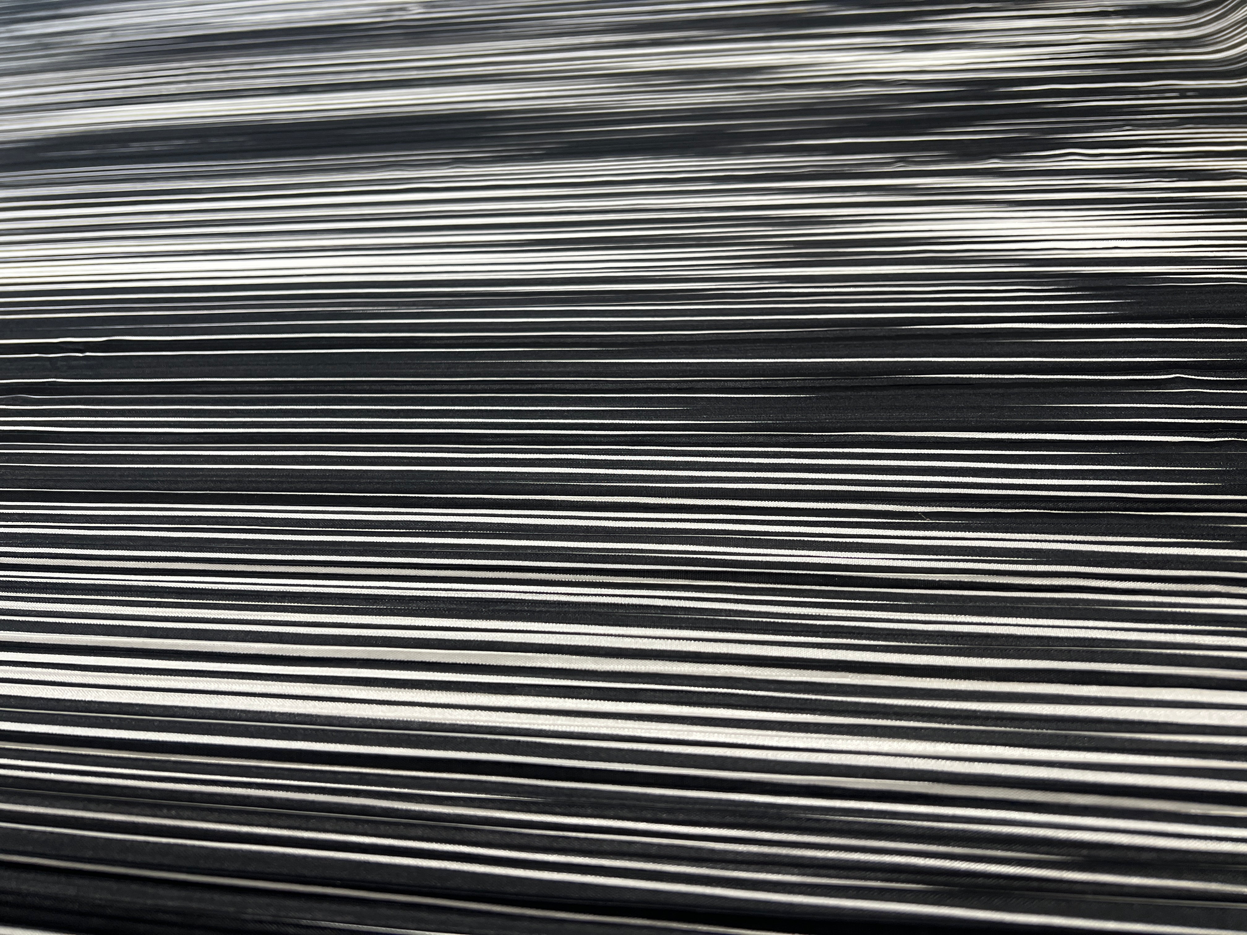 Black White Stripe Pleated Fabric Stretch Jersey Dressmaking Material