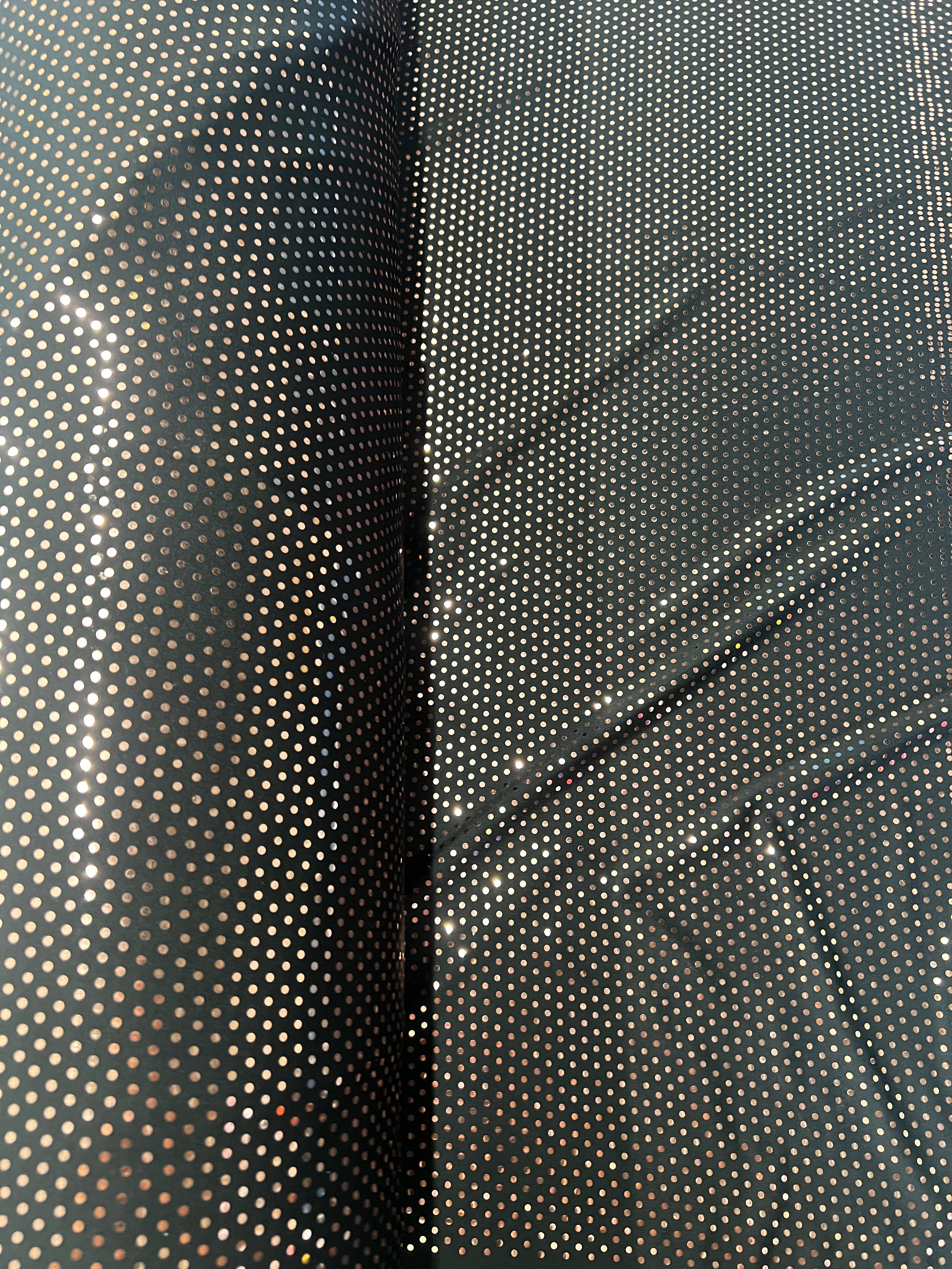 Black Bronze Sequin Stretch Knit Fabric
