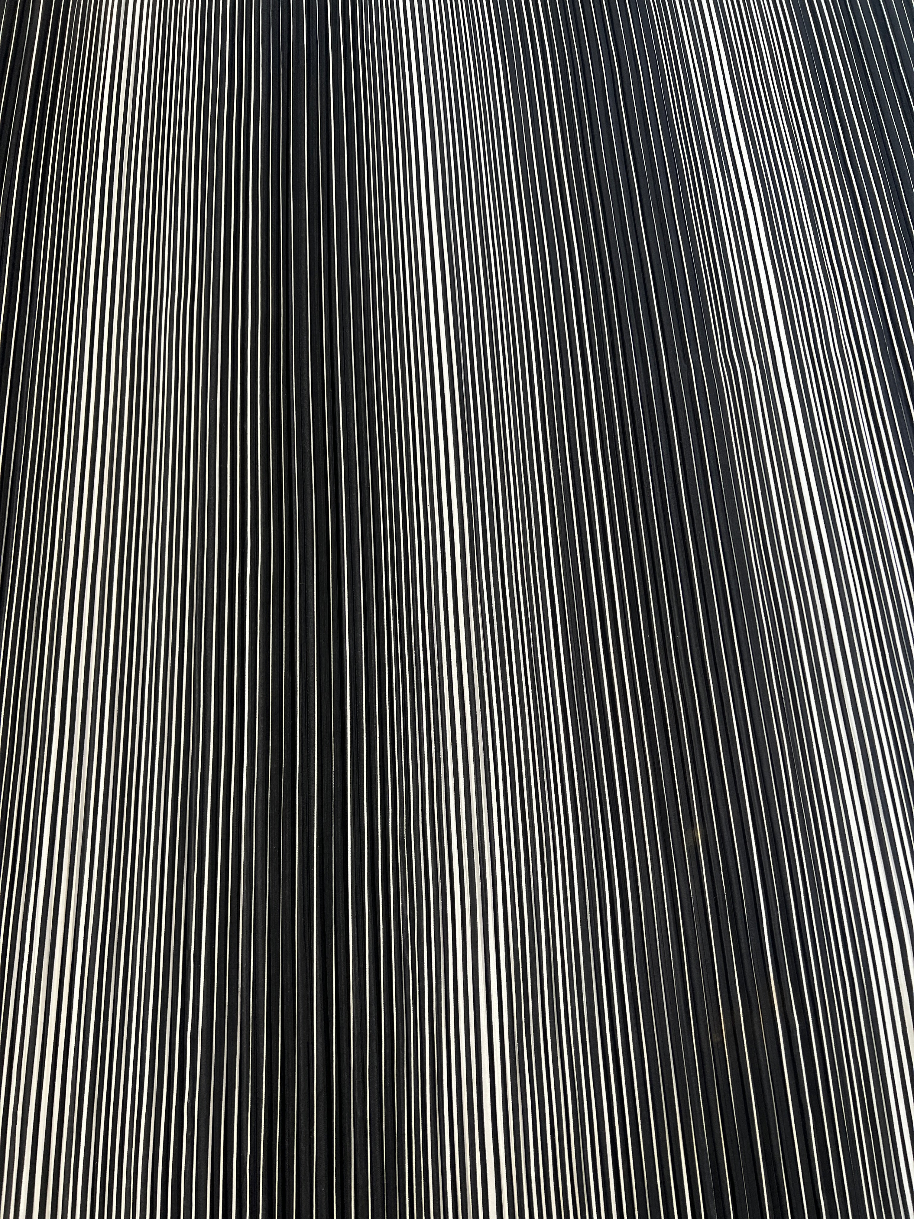 Black White Stripe Pleated Fabric Stretch Jersey Dressmaking Material