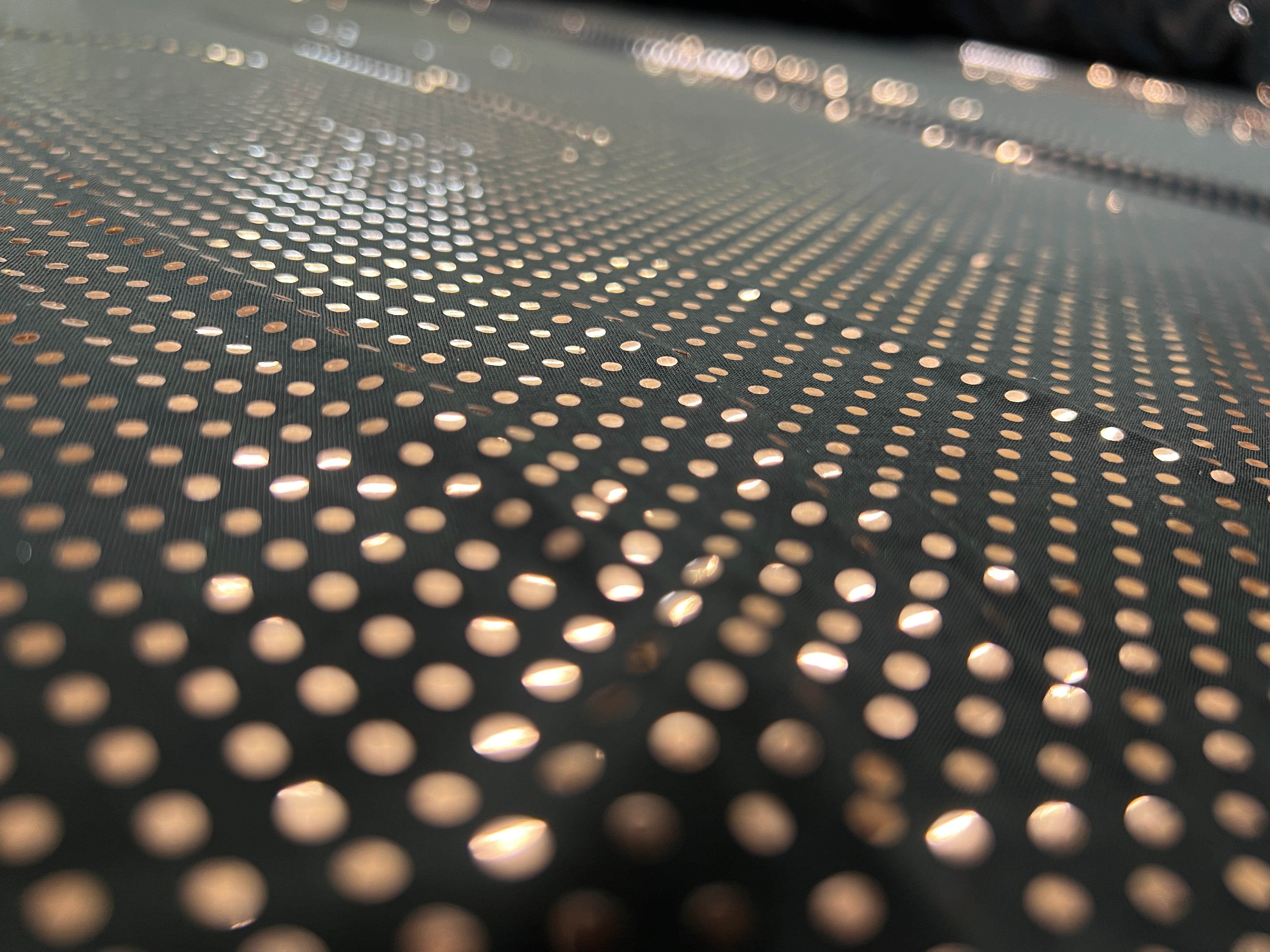 Black Bronze Sequin Stretch Knit Fabric