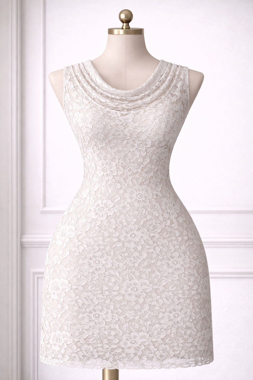 Corded Premium Ice White Lace Fabric ,150cm Wide