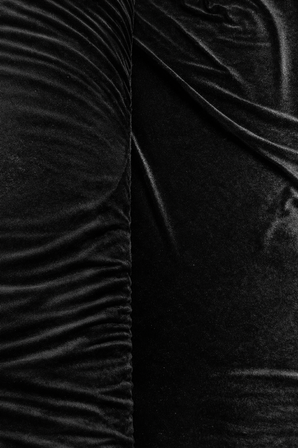 Stretch Velvet Fabric for Dresses, Loungewear & Costumes – Black, 160cm Wide