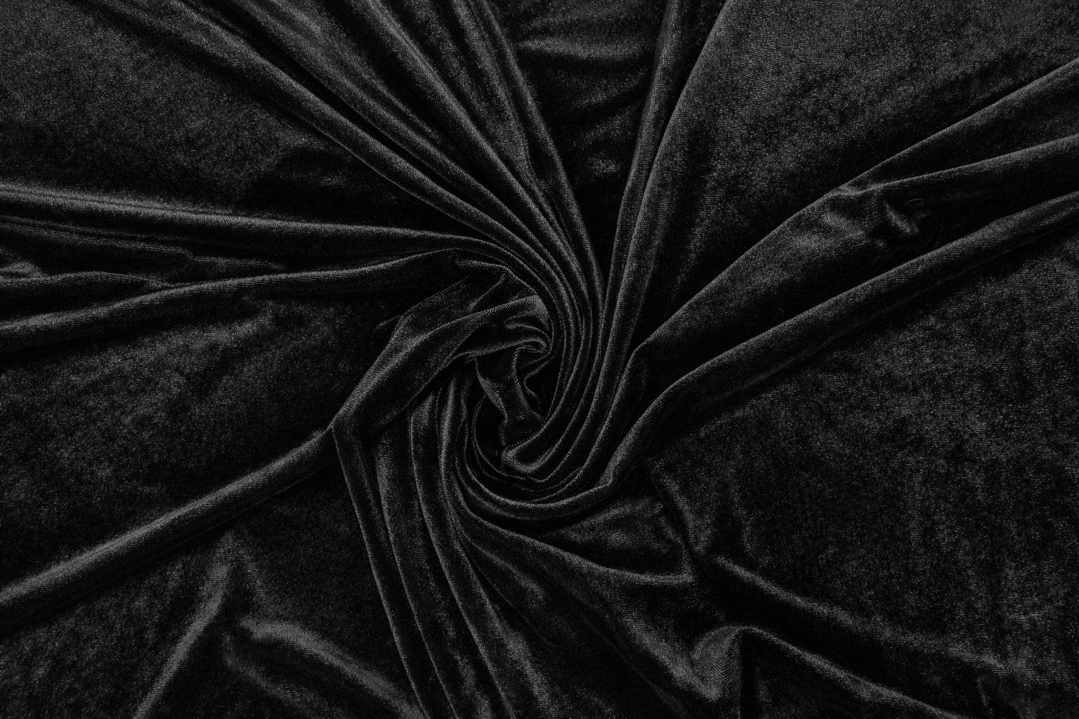 Stretch Velvet Fabric for Dresses, Loungewear & Costumes – Black, 160cm Wide