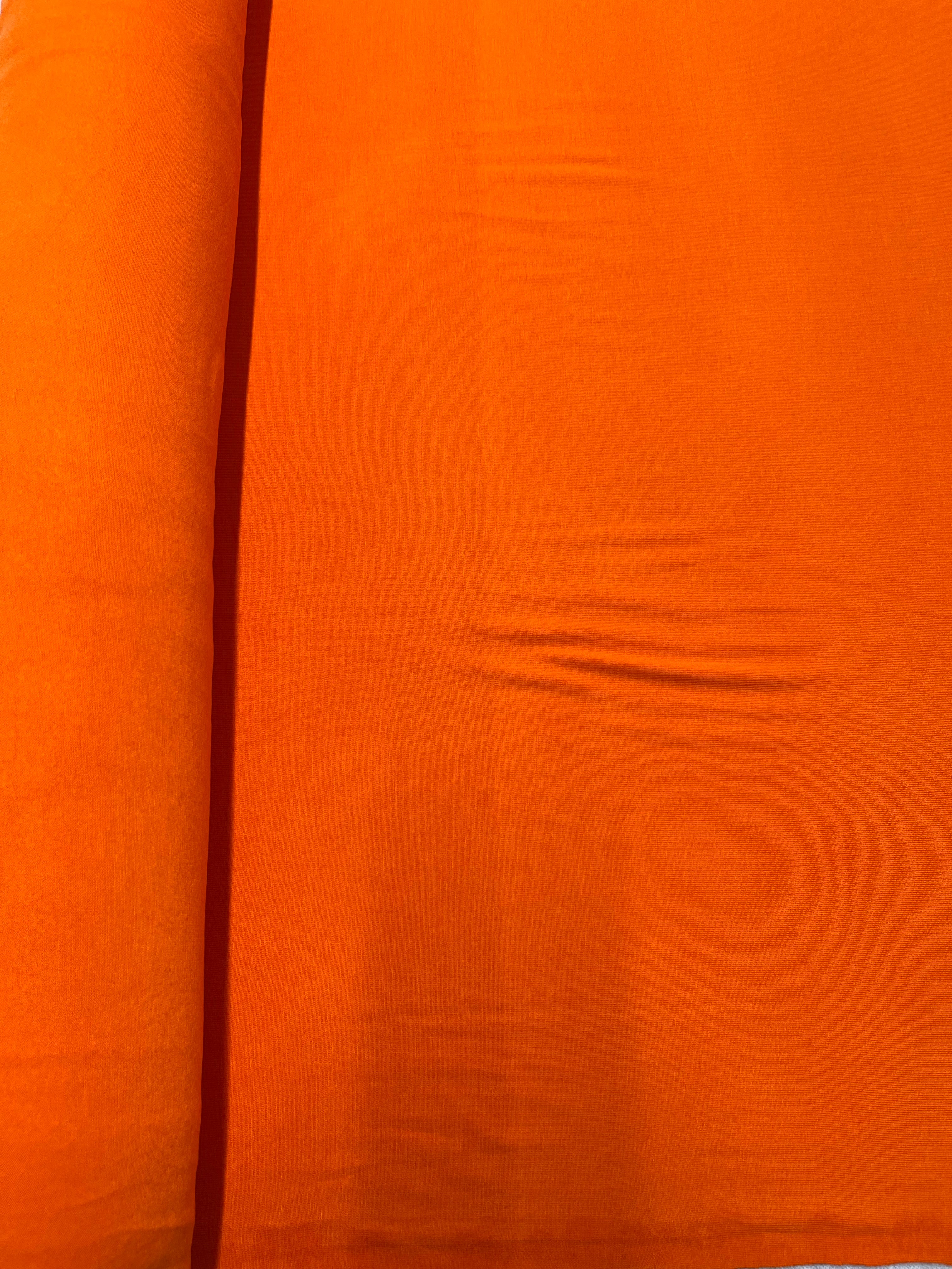 Bright Orange Viscose Fabric – Soft Breathable Stretch Fabric, 151 cm Wide