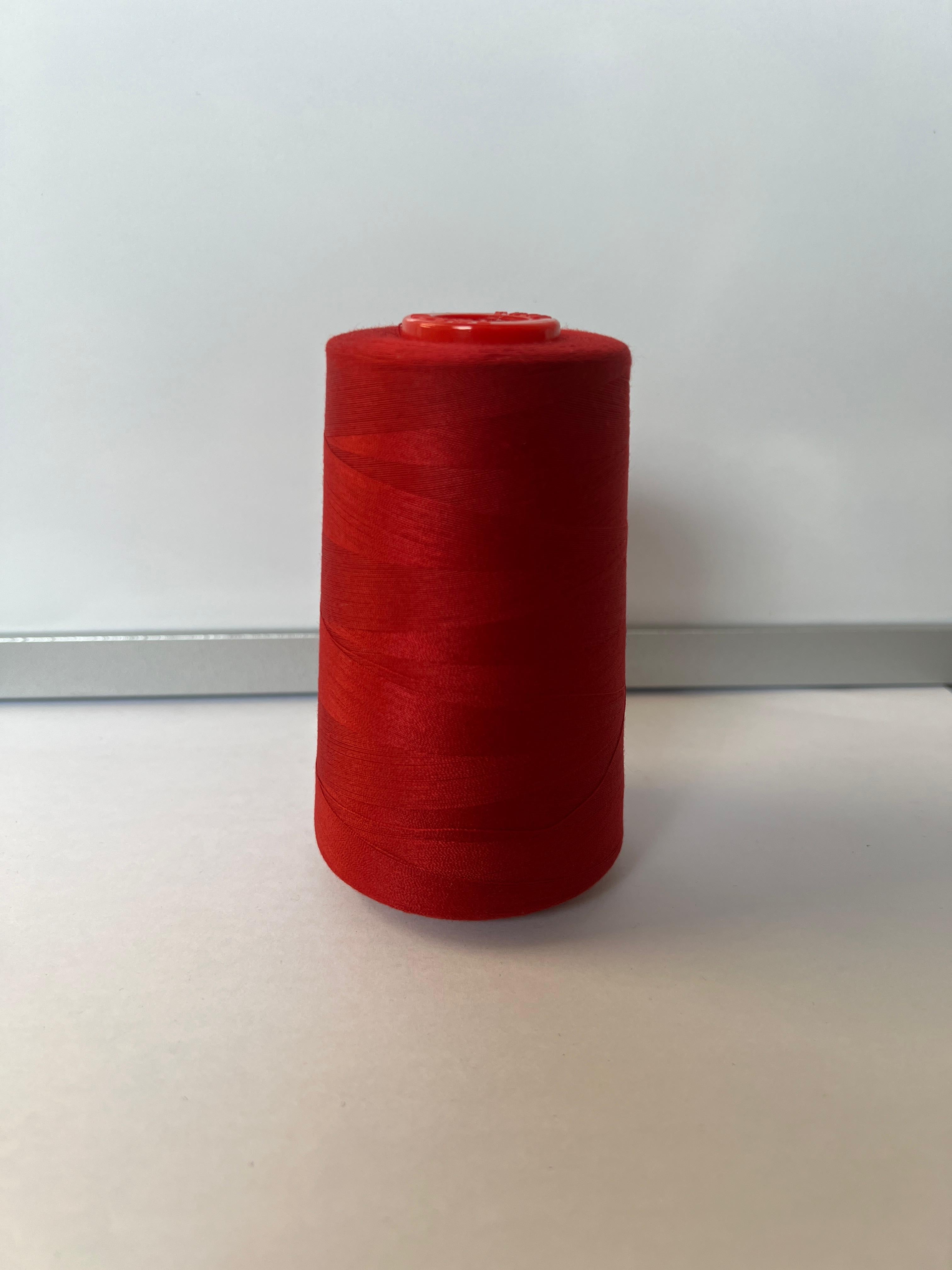 Red Spun Polyester Sewing Thread Cone-5000 Yds
