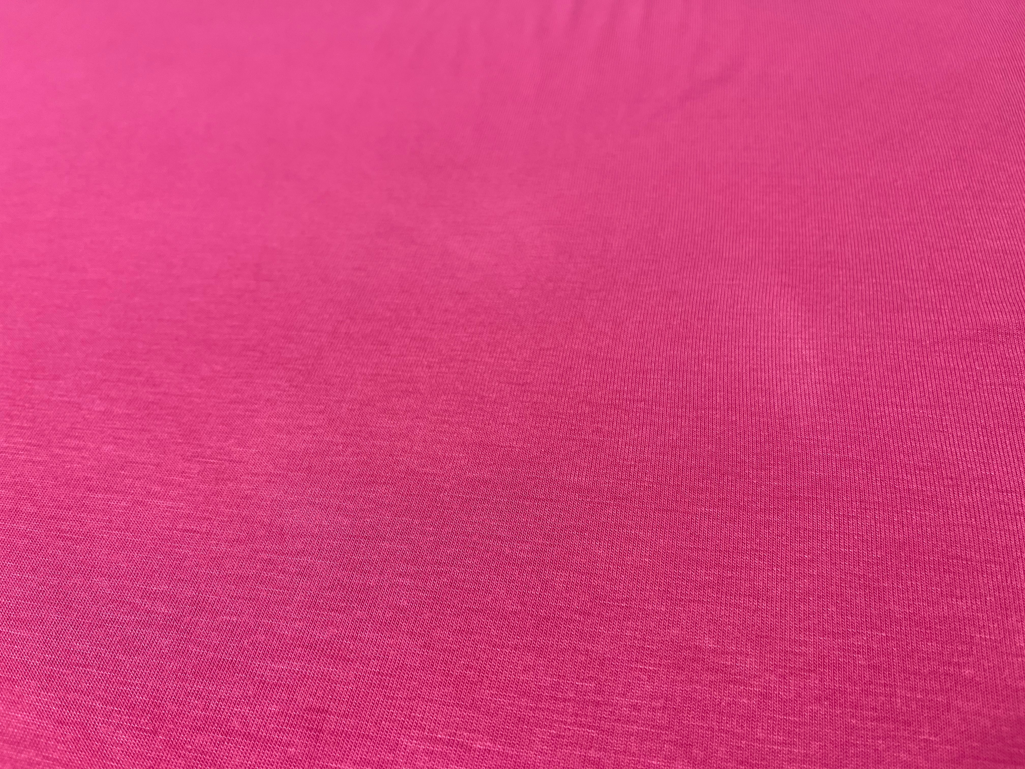 Hot Pink Viscose Fabric – Soft Breathable Stretch Fabric, 151 cm Wide