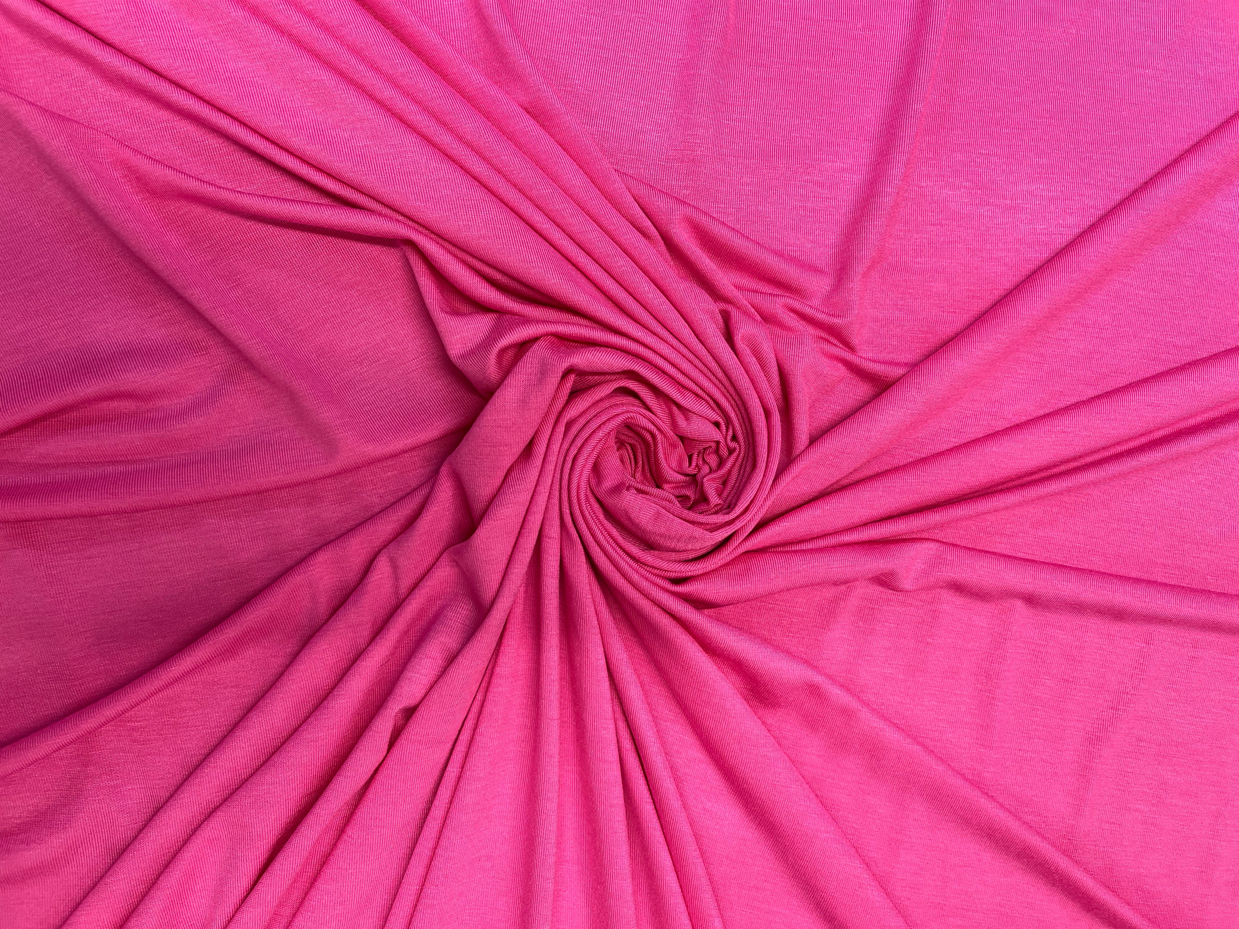 Hot Pink Viscose Fabric – Soft Breathable Stretch Fabric, 151 cm Wide