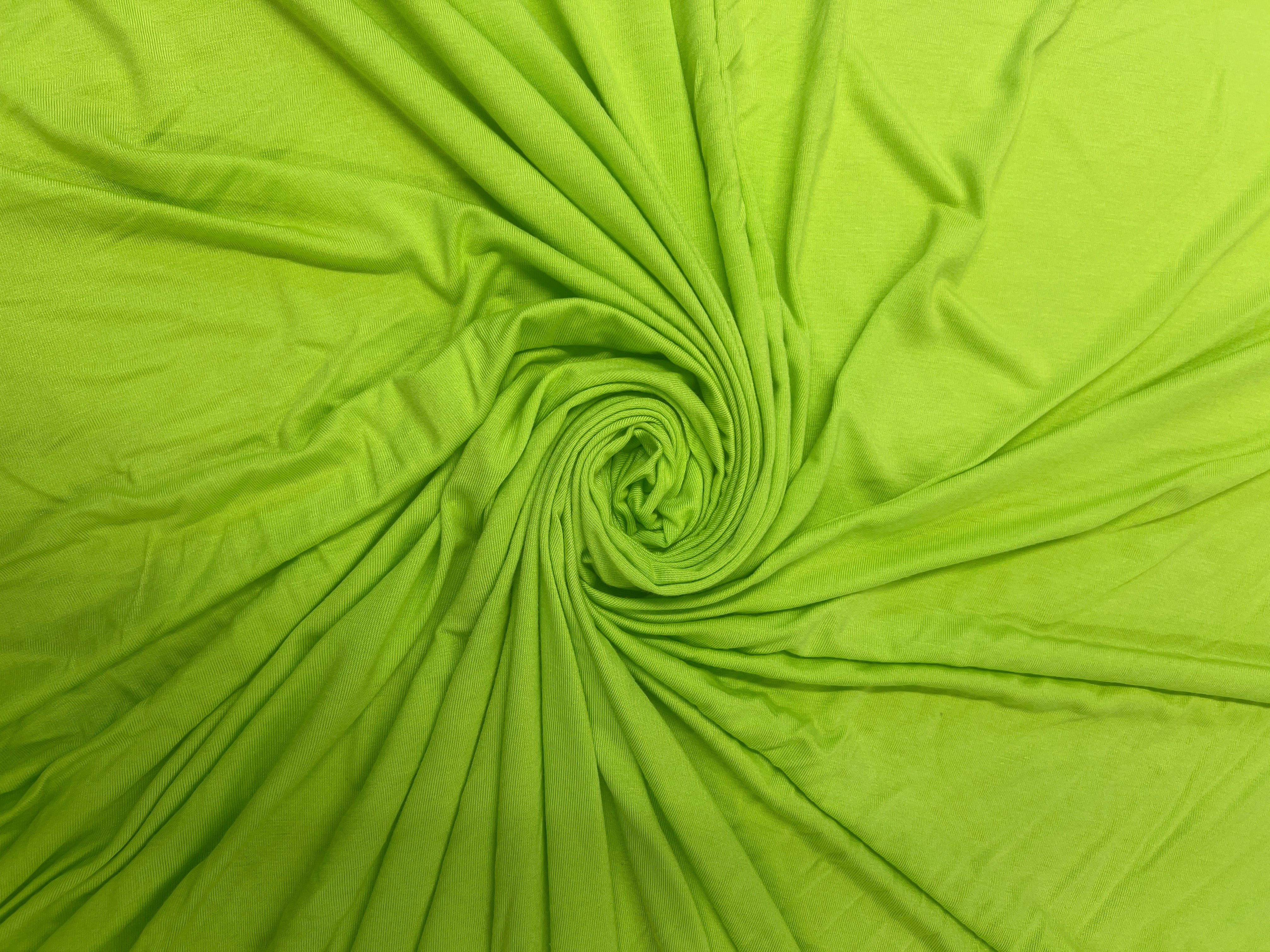 Lime Green Viscose Fabric – Soft Draping Dress material, 150cm Wide