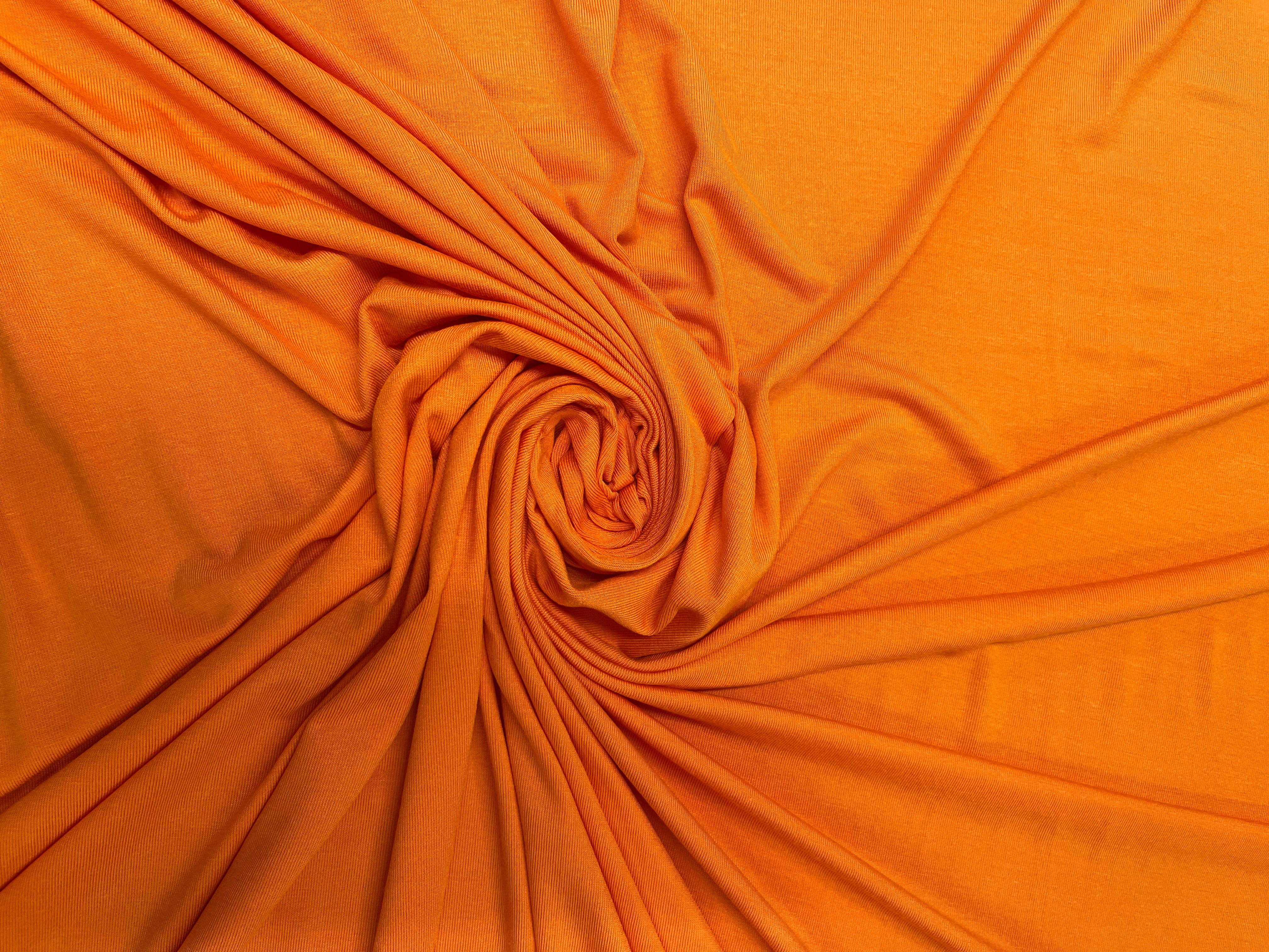 Bright Orange Viscose Fabric – Soft Breathable Stretch Fabric, 151 cm Wide