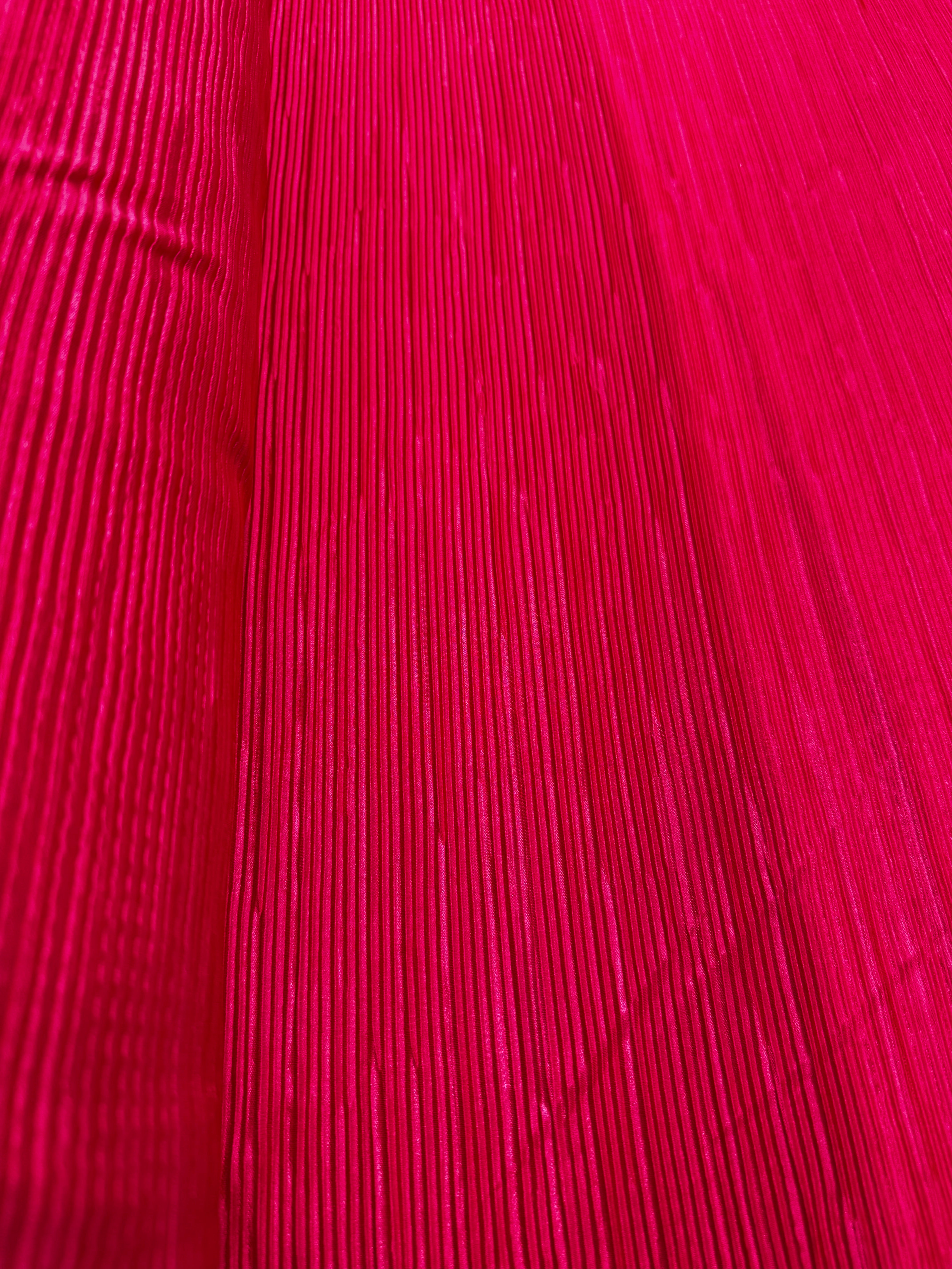 Hot Pink Plissé Pleated Fabric – Prisecco Textured Stretch Fabric, 58 Inch Wide Dress & Occasion Fabric