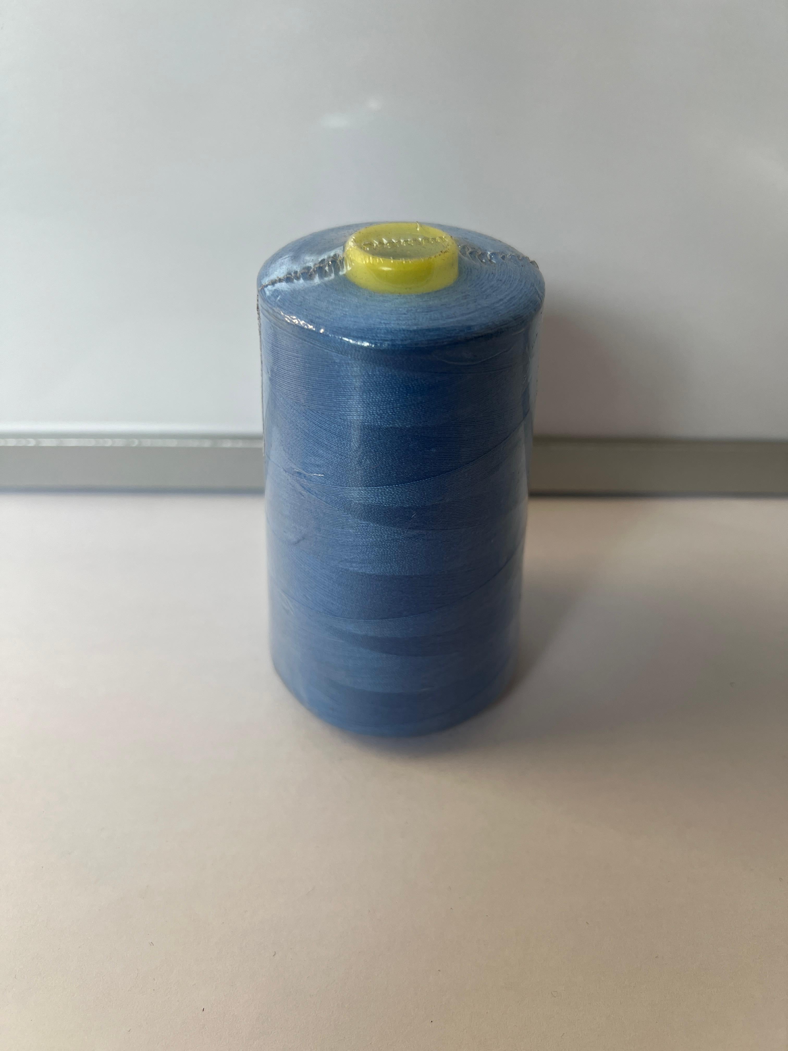 Blue Spun Polyester Sewing Thread Cone-5000 Yds