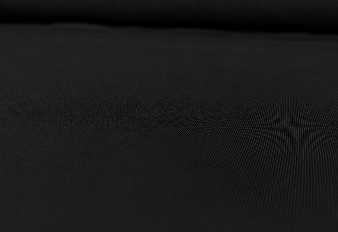 Premium Black Viscose Fabric for Dresses & Sewing Projects 153cm Wide