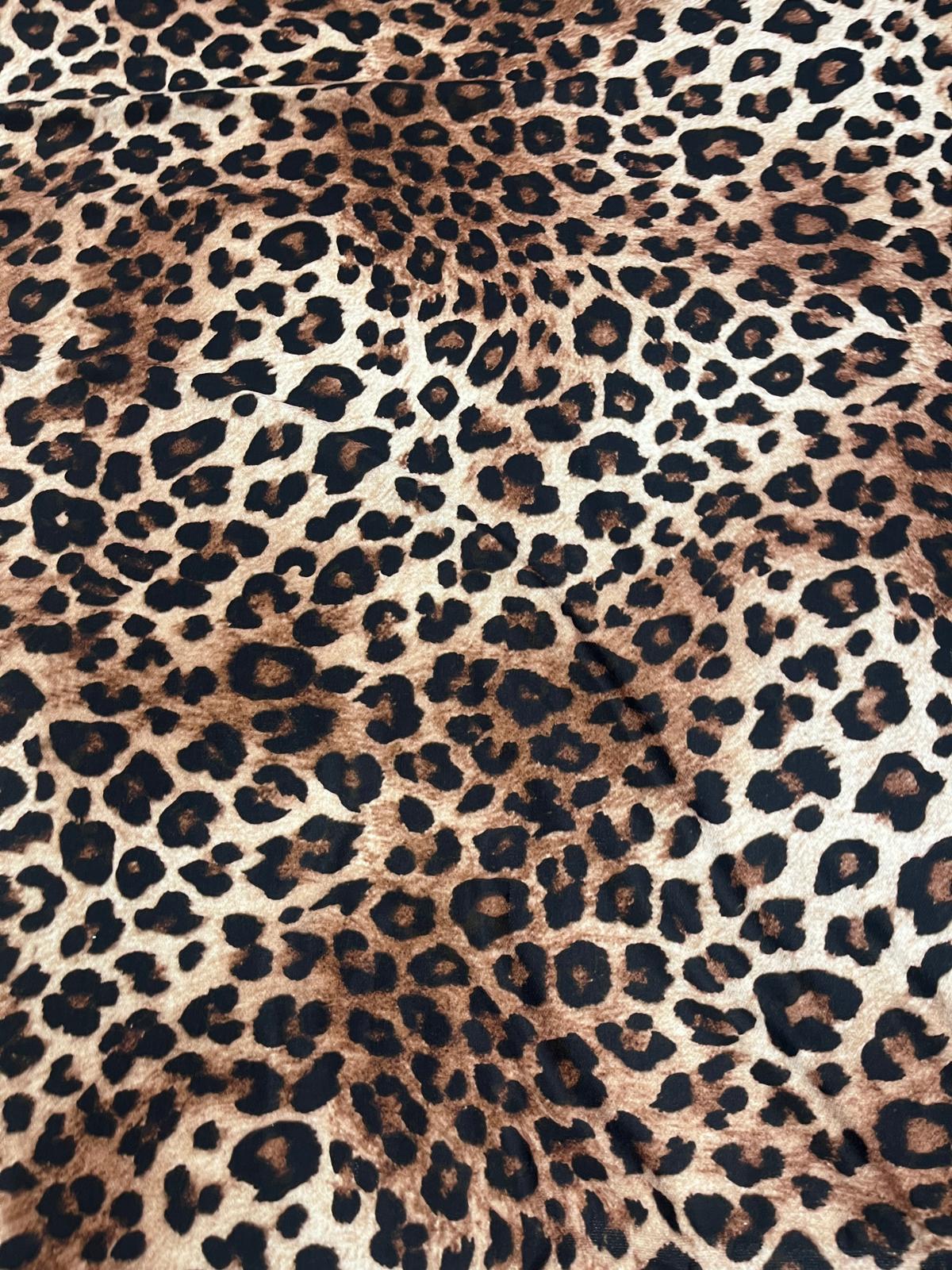Loopback Jersey Fabric for Tops, Dresses & Loungewear – Leopard Print, 152cm Wide