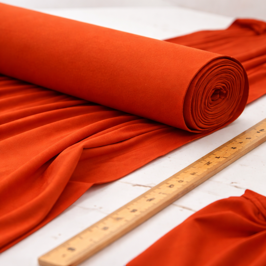 Burnt Orange Viscose Elastane Fabric – 150cm Wide Super Soft Stretch Jersey (1m, 3m & 5m Lengths)