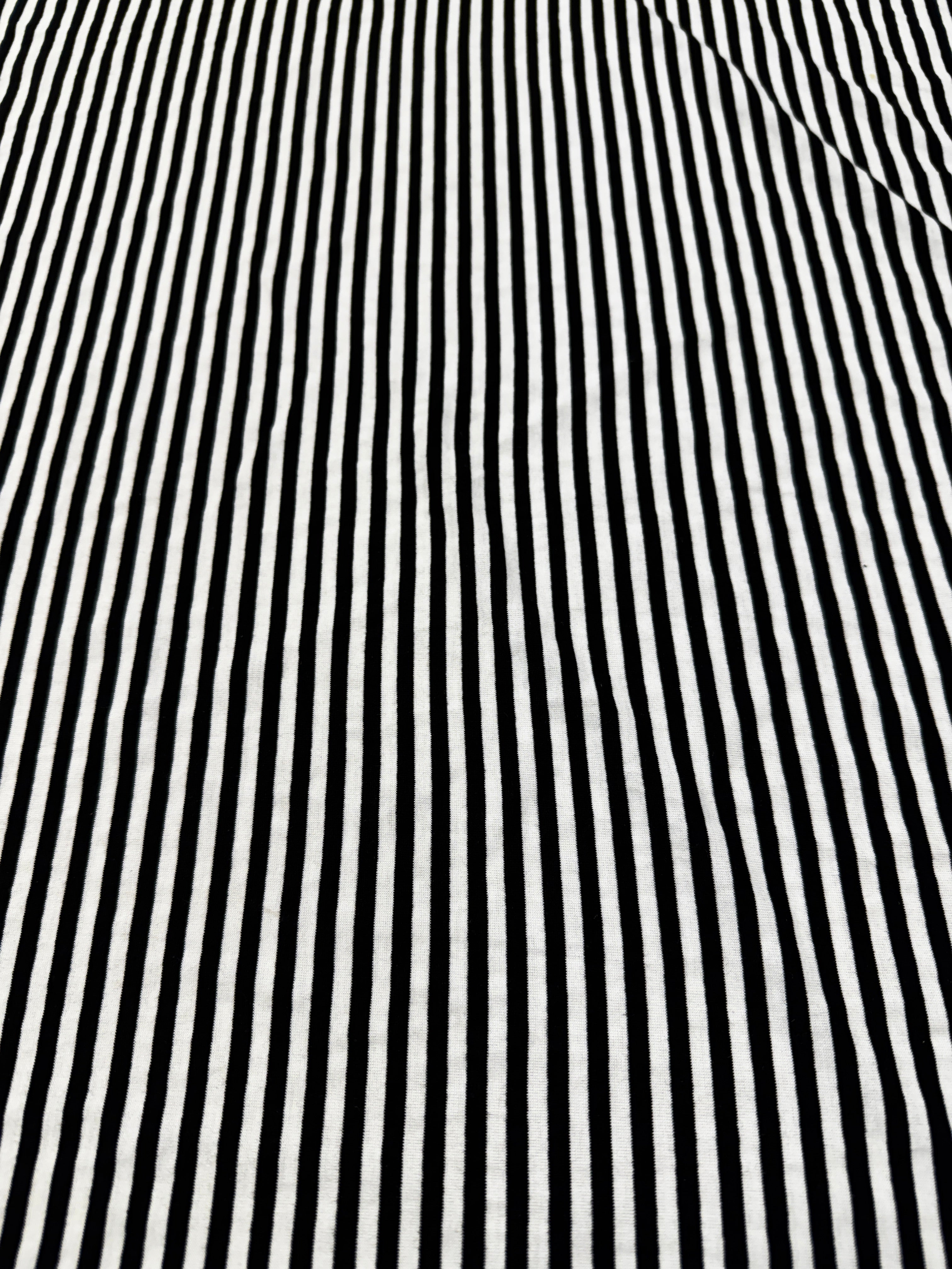 Black & White 50mm Stripe Stretch Knit Fabric – 2 Way Stretch Jersey, 152cm Wide Dress Fabric