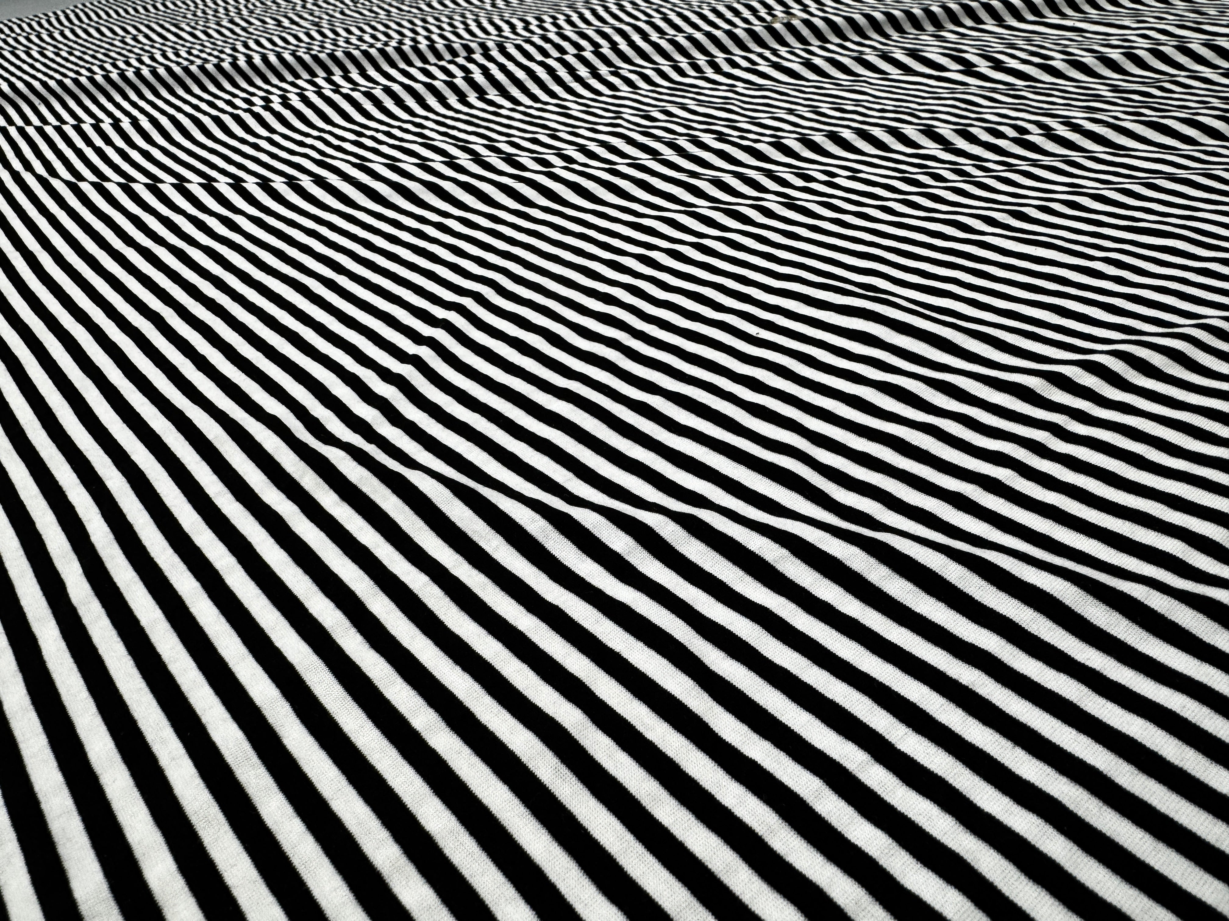 Black & White 50mm Stripe Stretch Knit Fabric – 2 Way Stretch Jersey, 152cm Wide Dress Fabric
