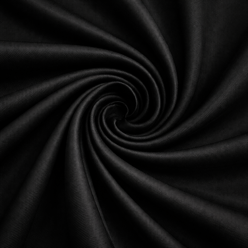 Black Bengaline Stretch Fabric – Heavyweight Structured Dress Fabric, 240gsm 150cm Wide Viscose Nylon Blend