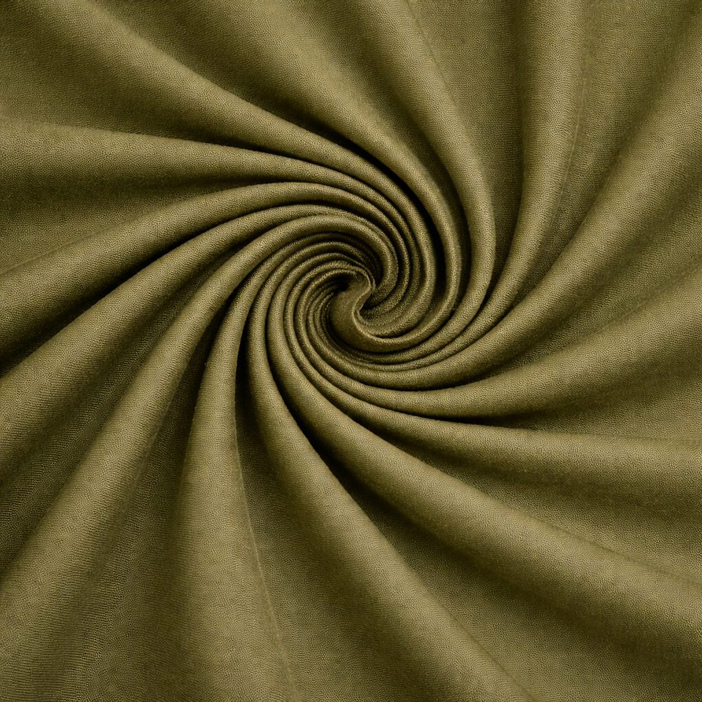 Khaki Bengaline Stretch Fabric – Structured Dress & Trouser Fabric, 240gsm 150cm Wide Viscose Blend