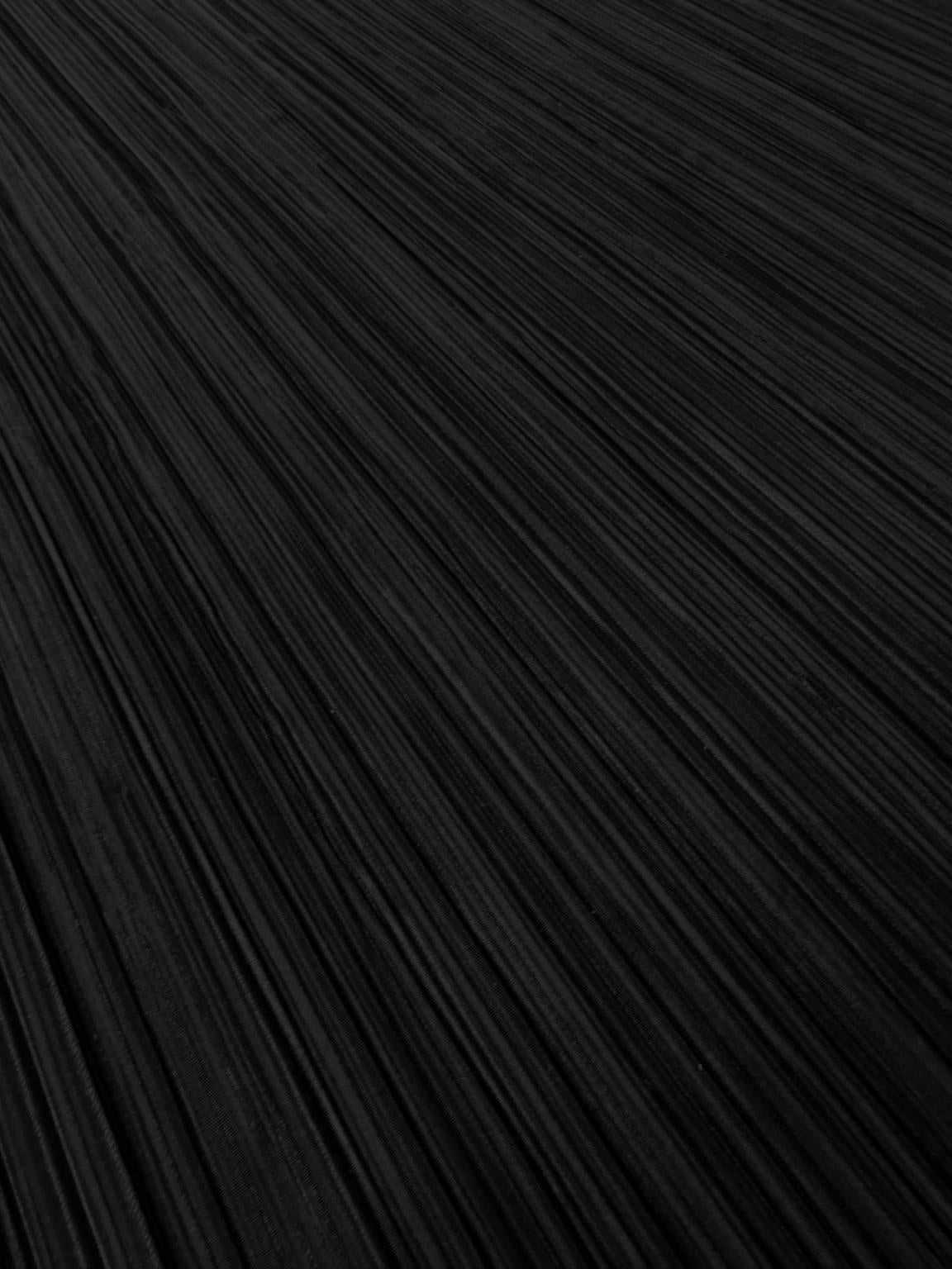 Black Plissé Fabric – Lightweight Pleated Polyester Fabric, 145cm Wide