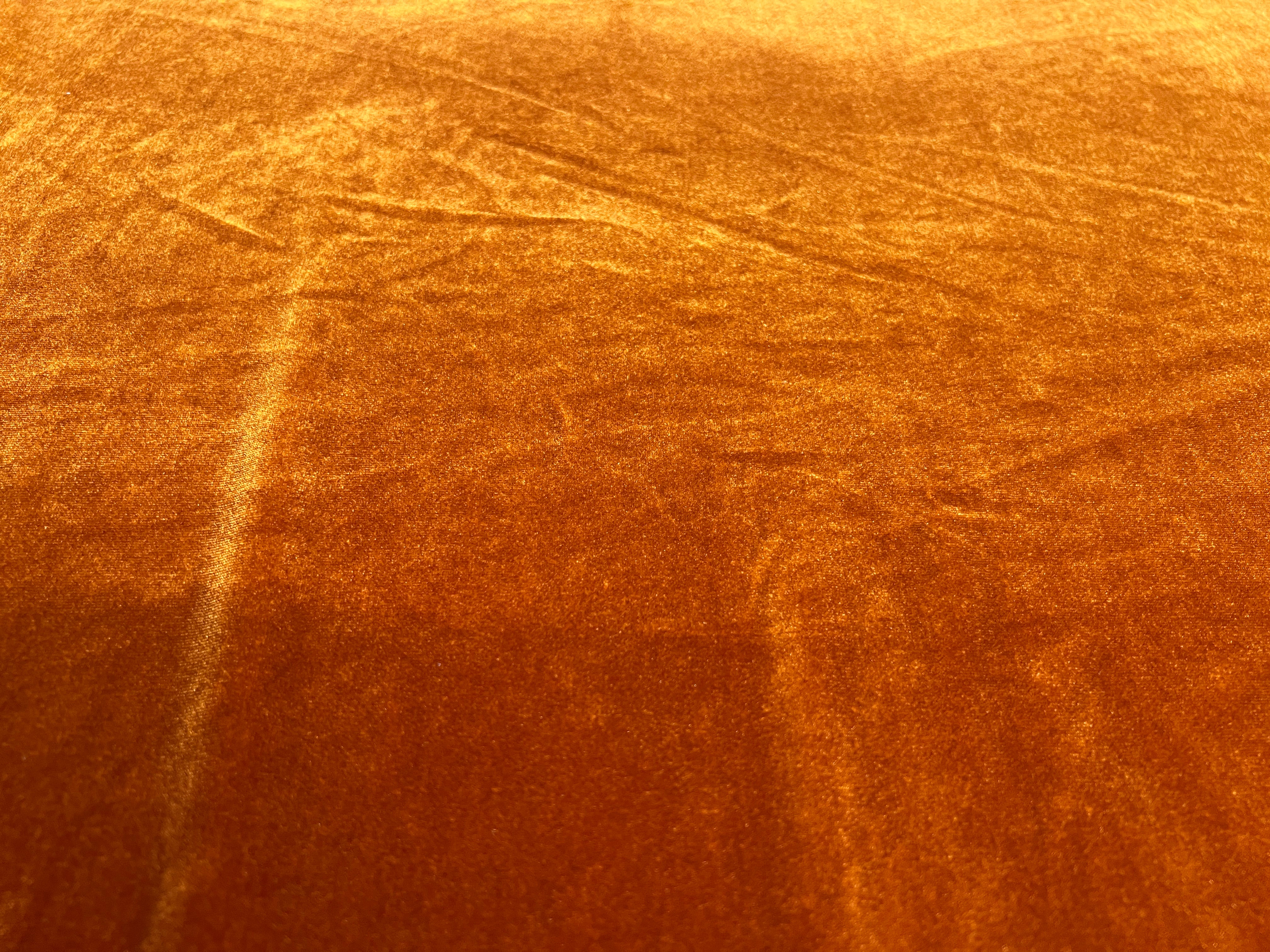 Stretch Velvet Fabric for Dresses, Loungewear & Costumes – Burnt Orange Velour, 160cm