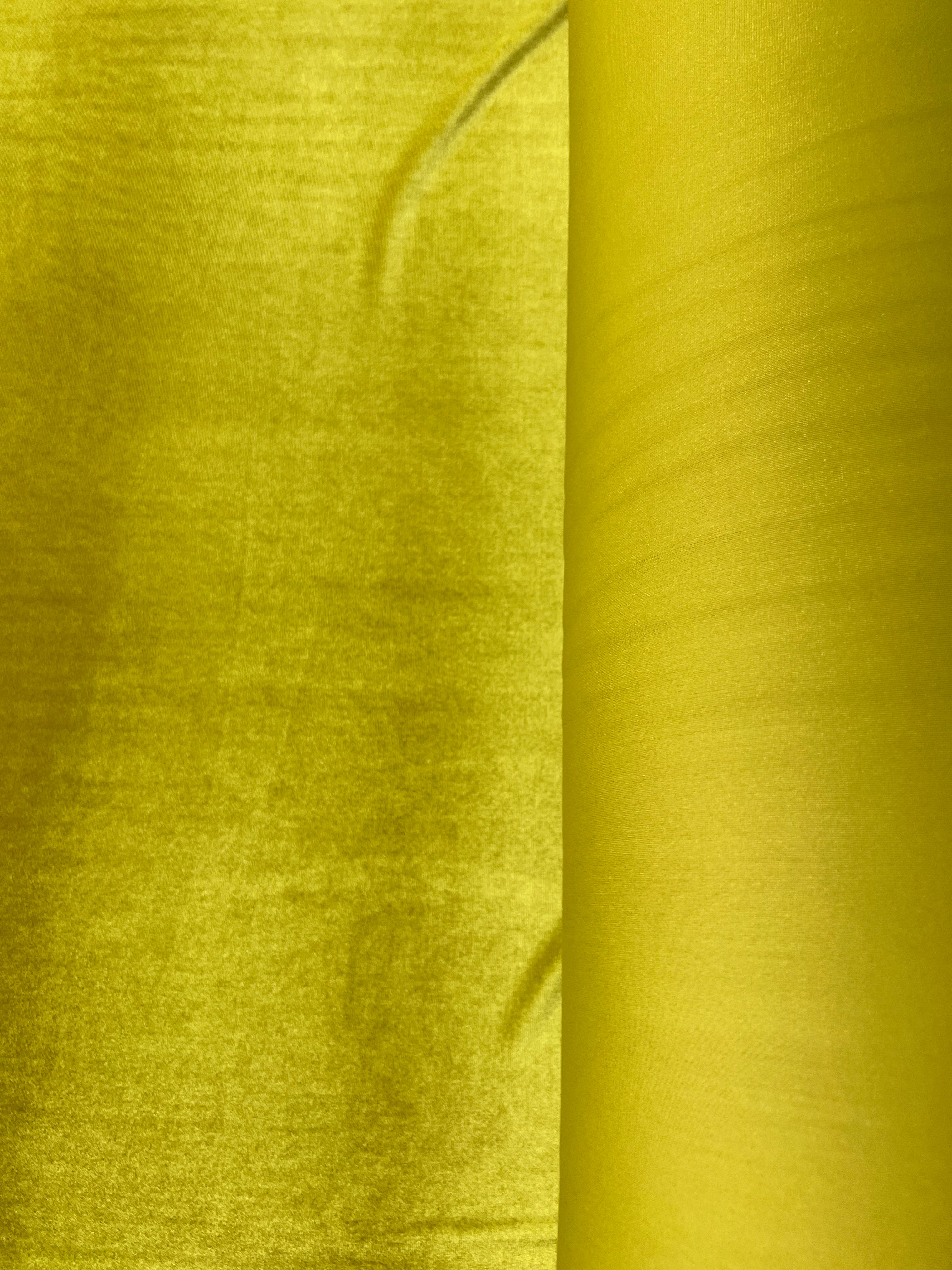 Stretch Velvet Fabric for Dresses, Loungewear & Costumes – Yellow Velour, 145cm