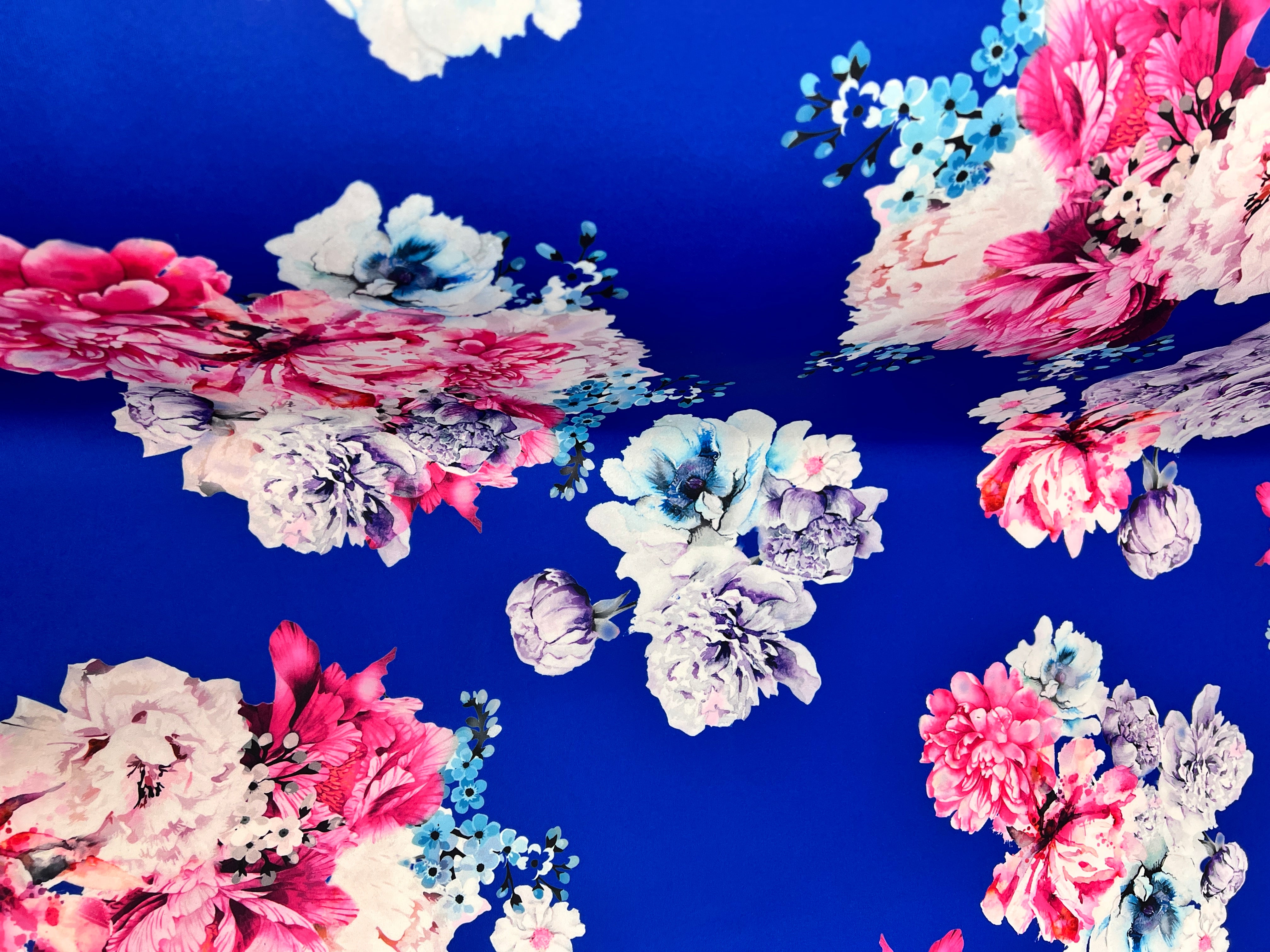 Floral pattern on a blue background