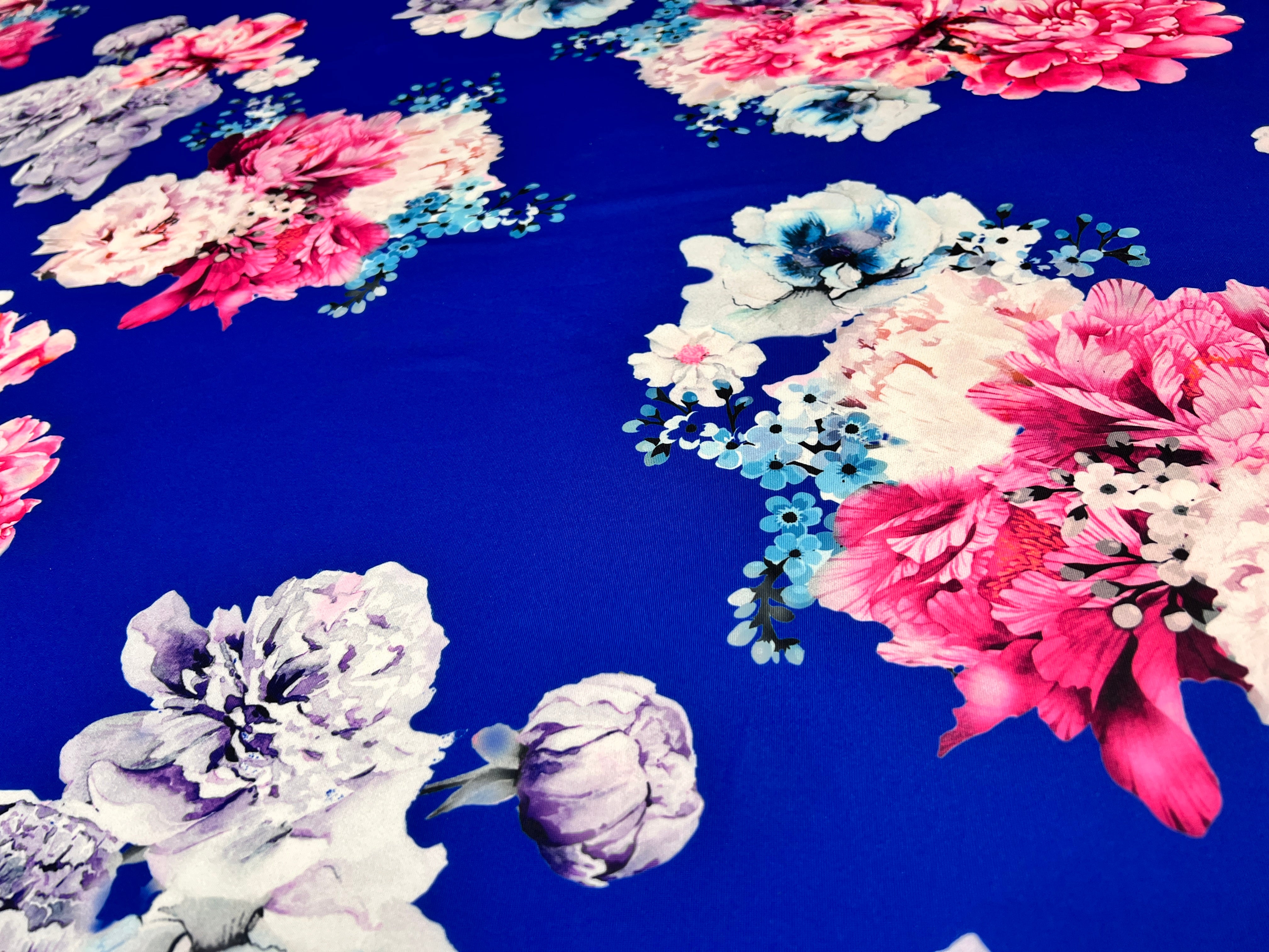 Floral pattern on a blue background