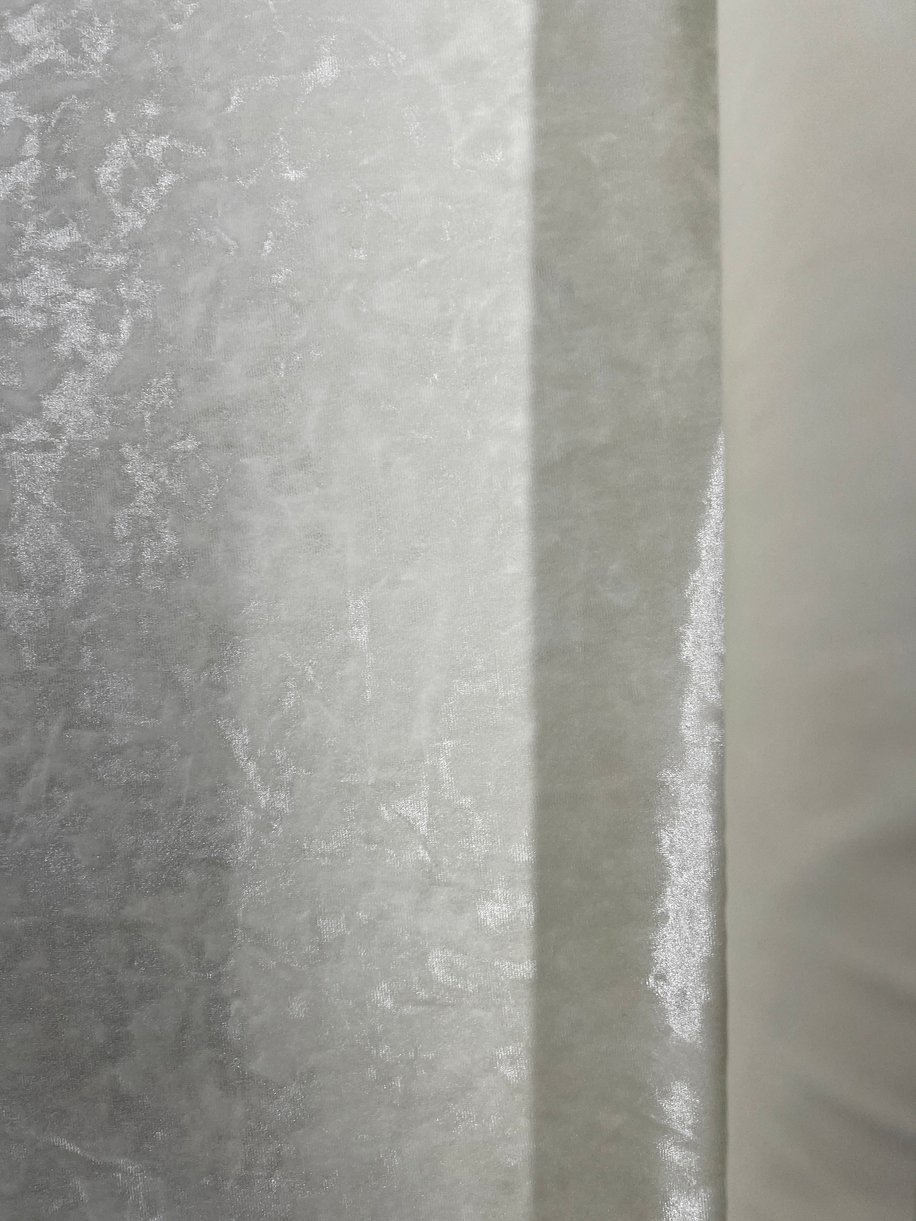 Ivory Crushed Velvet Fabric –  Loungewear & Costumes – Ivory, 155cm Wide