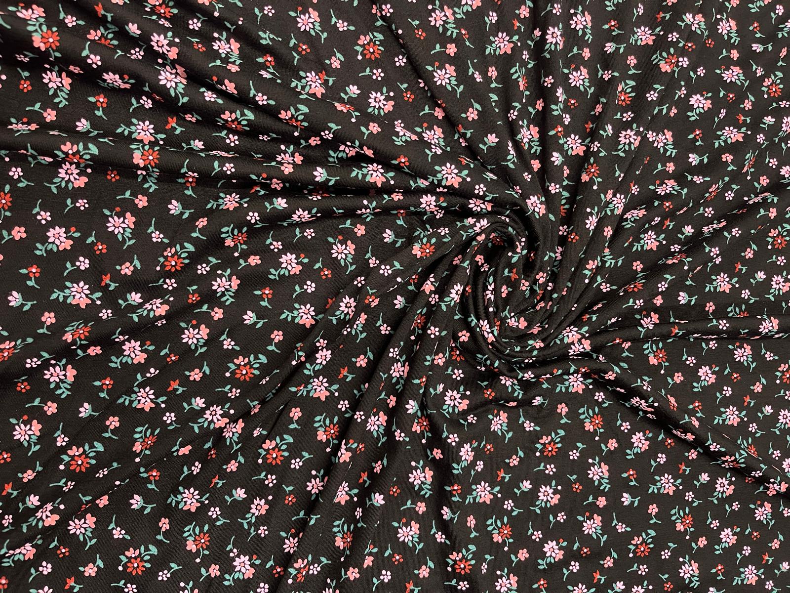 Luxury Red Rose Viscose Fabric 165cm wide