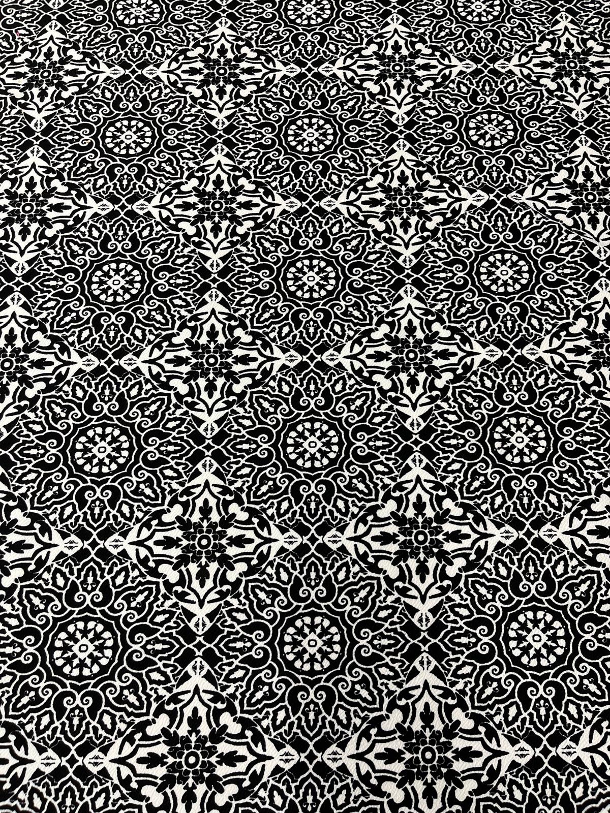 Structured Stretch Fabric for Dresses & Skirts – Black White Liverpool, 150cm Wide