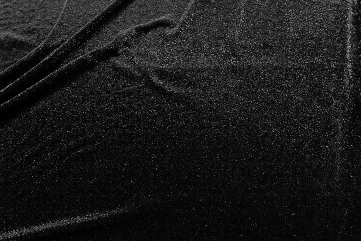 Stretch Velvet Fabric for Dresses, Loungewear & Costumes – Black, 160cm Wide