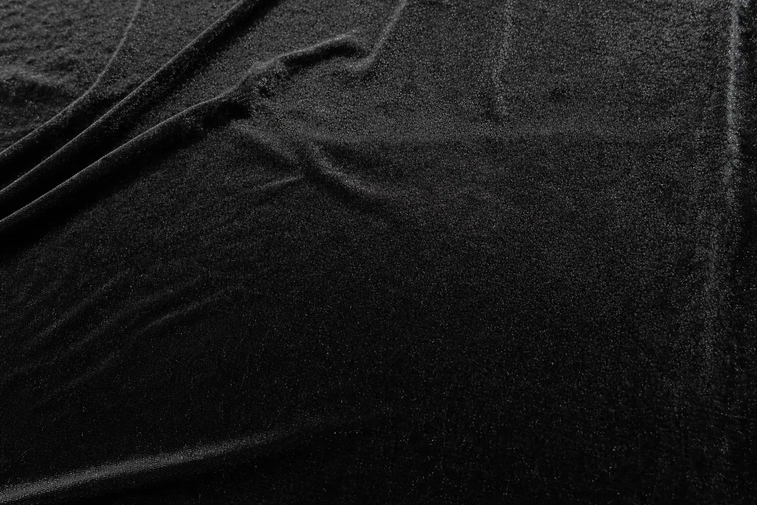 Stretch Velvet Fabric for Dresses, Loungewear & Costumes – Black, 160cm Wide