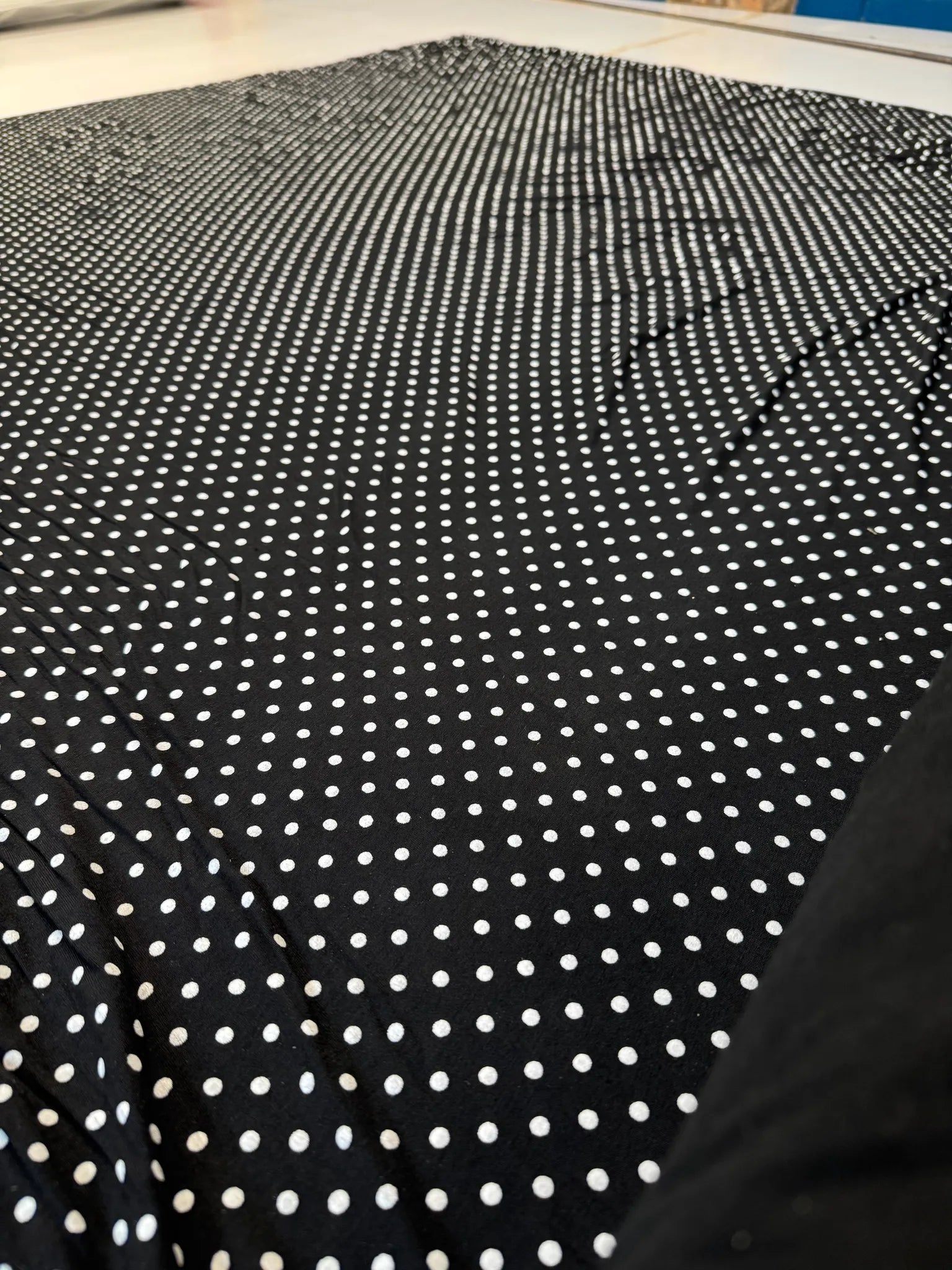 Versatile black and white polka dot fabric for sewing