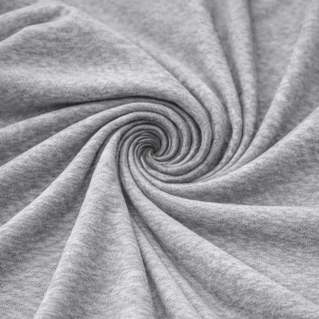 Premium Grey Marl Viscose Elastane Stretch Jersey Fabric