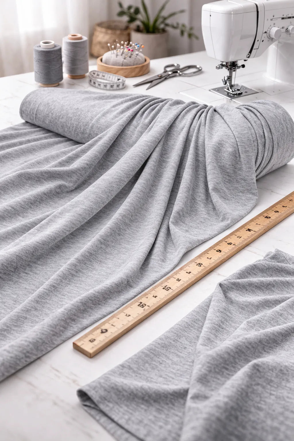 Versatile Grey Marl Fabric for sewing projects