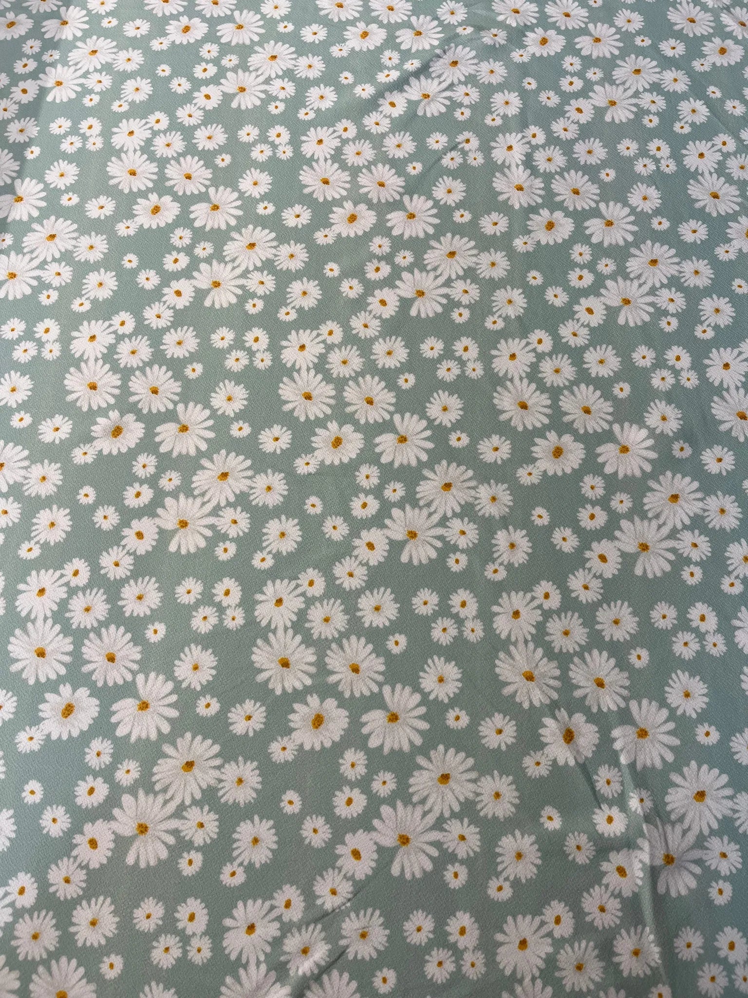 Mint Green Floral Fabric for Dressmaking and Apparel