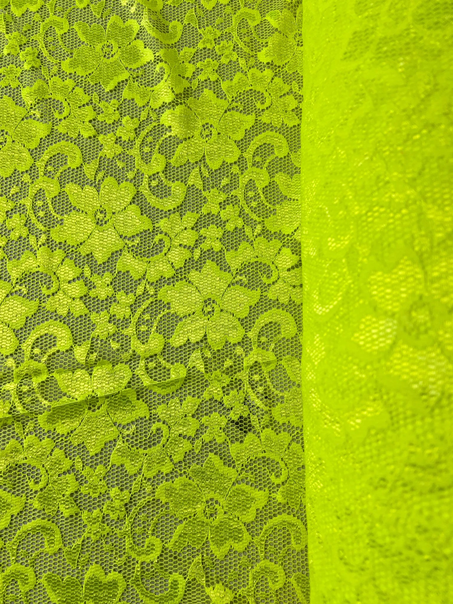 Close-up of intricate floral lace design