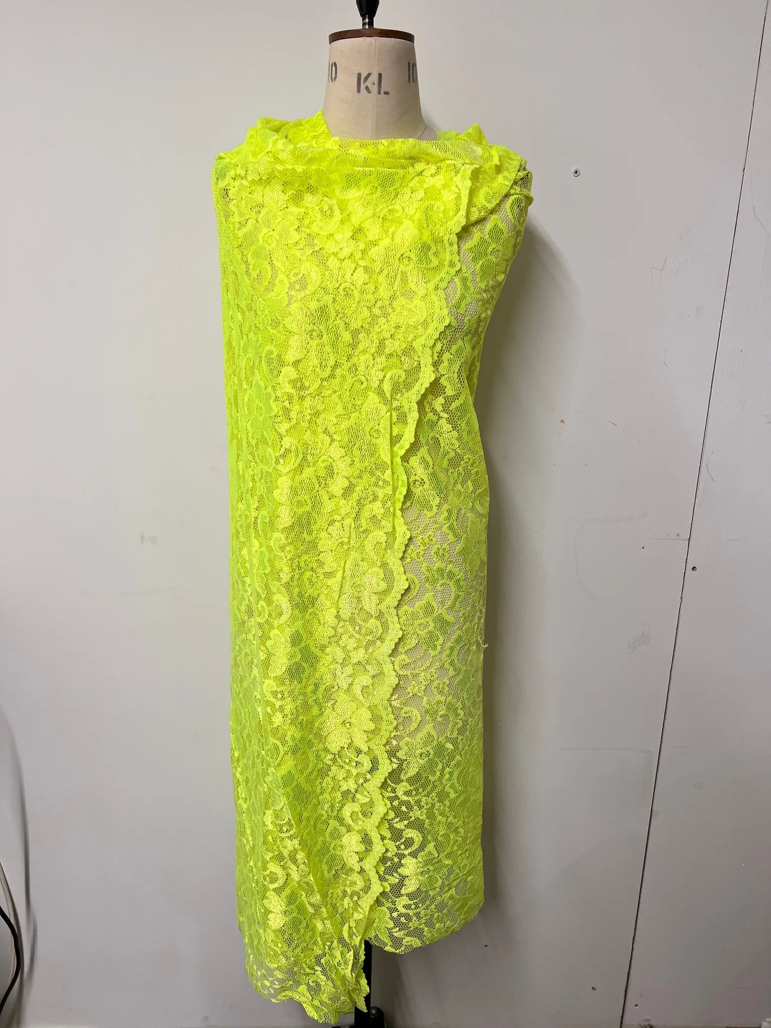 Crafting with Premium Lime Green lace fabric