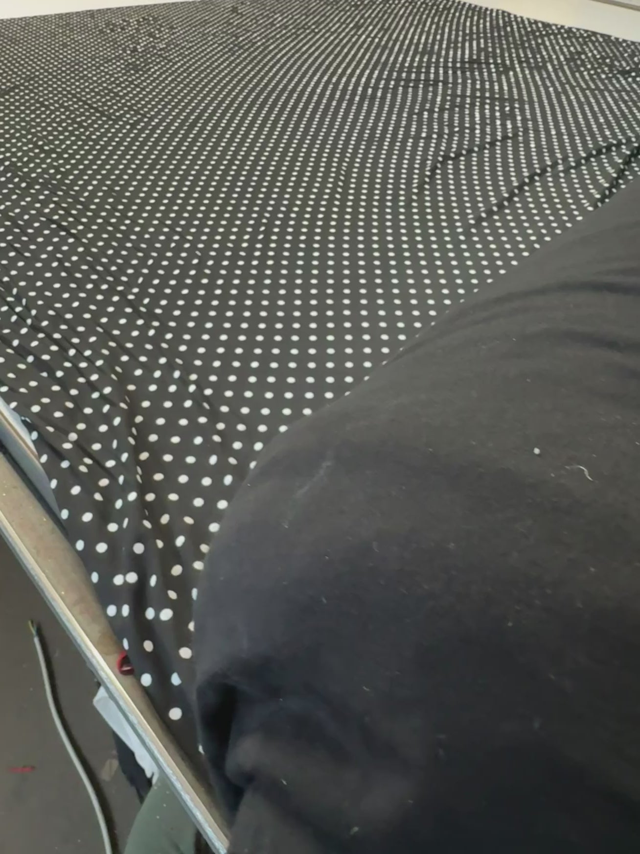 Black & White Polka Dot Viscose Elastane Jersey 147cm