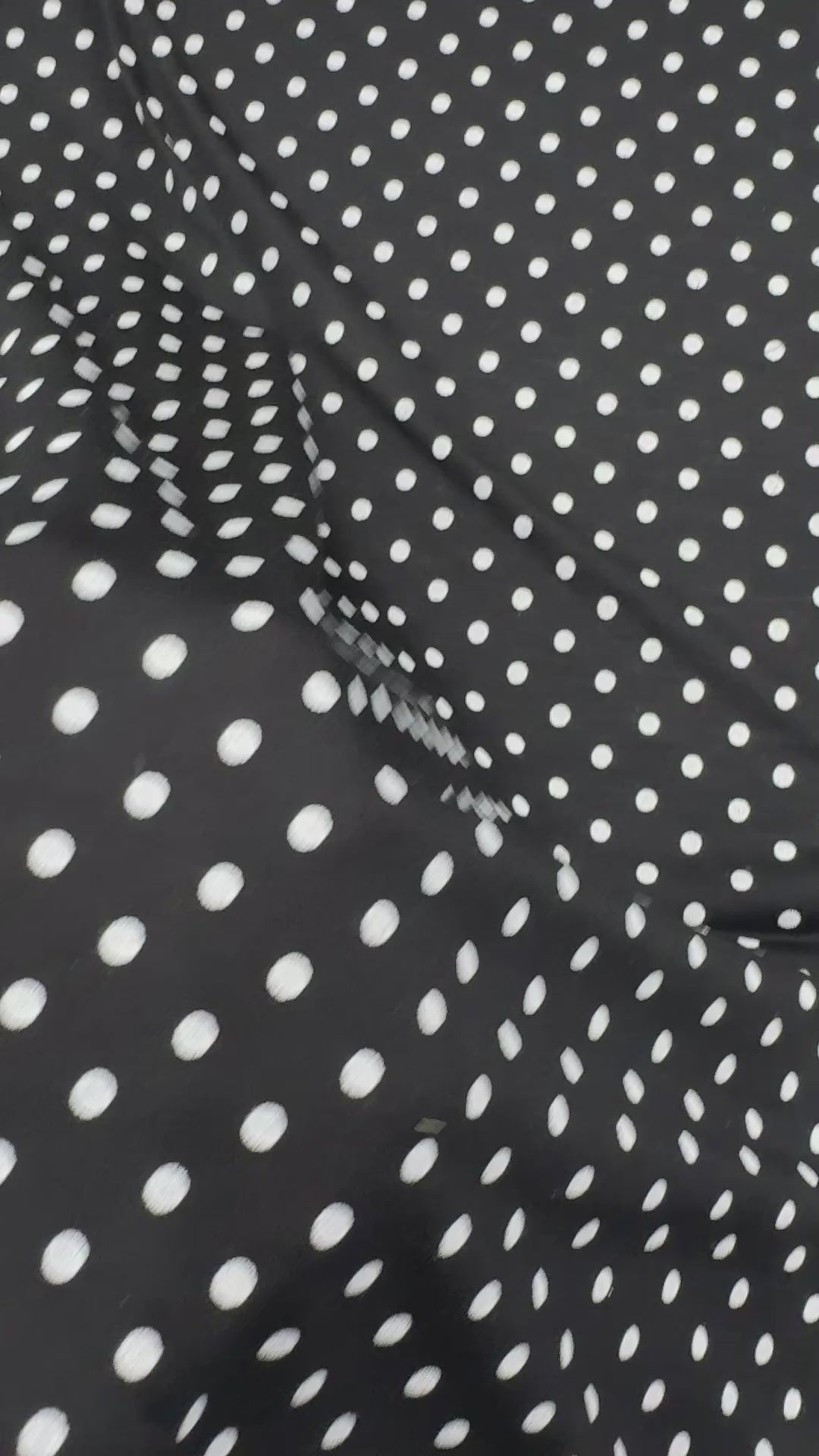 Black & White Polka Dot Viscose Jersey Fabric