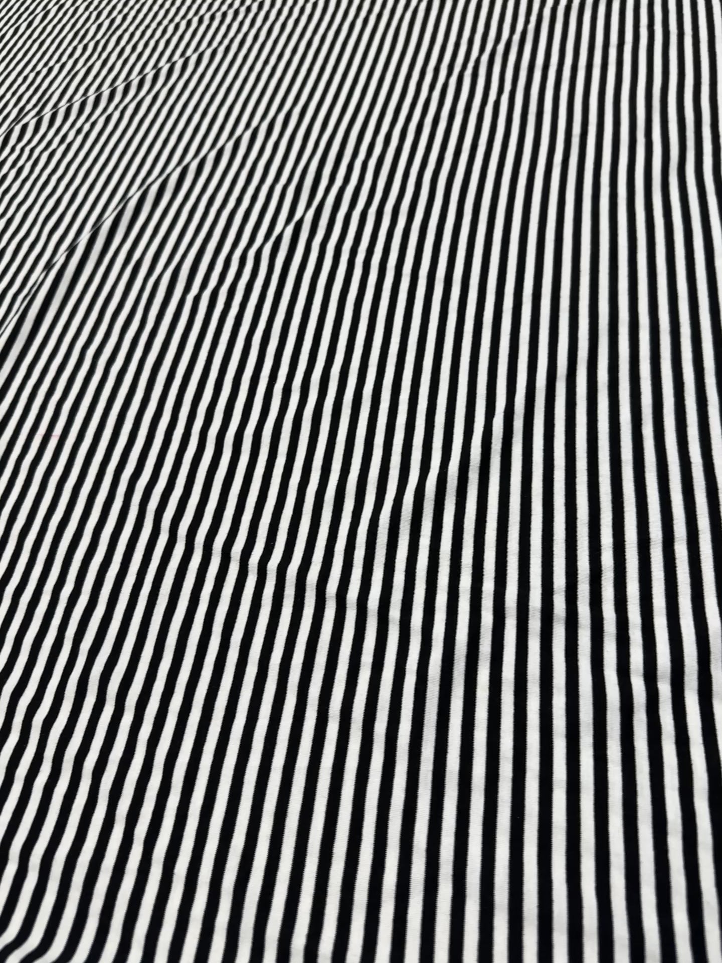 Black & White 50mm Stripe Stretch Knit Fabric – 2 Way Stretch Jersey, 152cm Wide Dress Fabric
