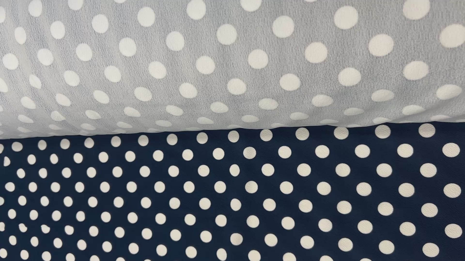 Navy & White Polka Dot Liverpool Fabric
