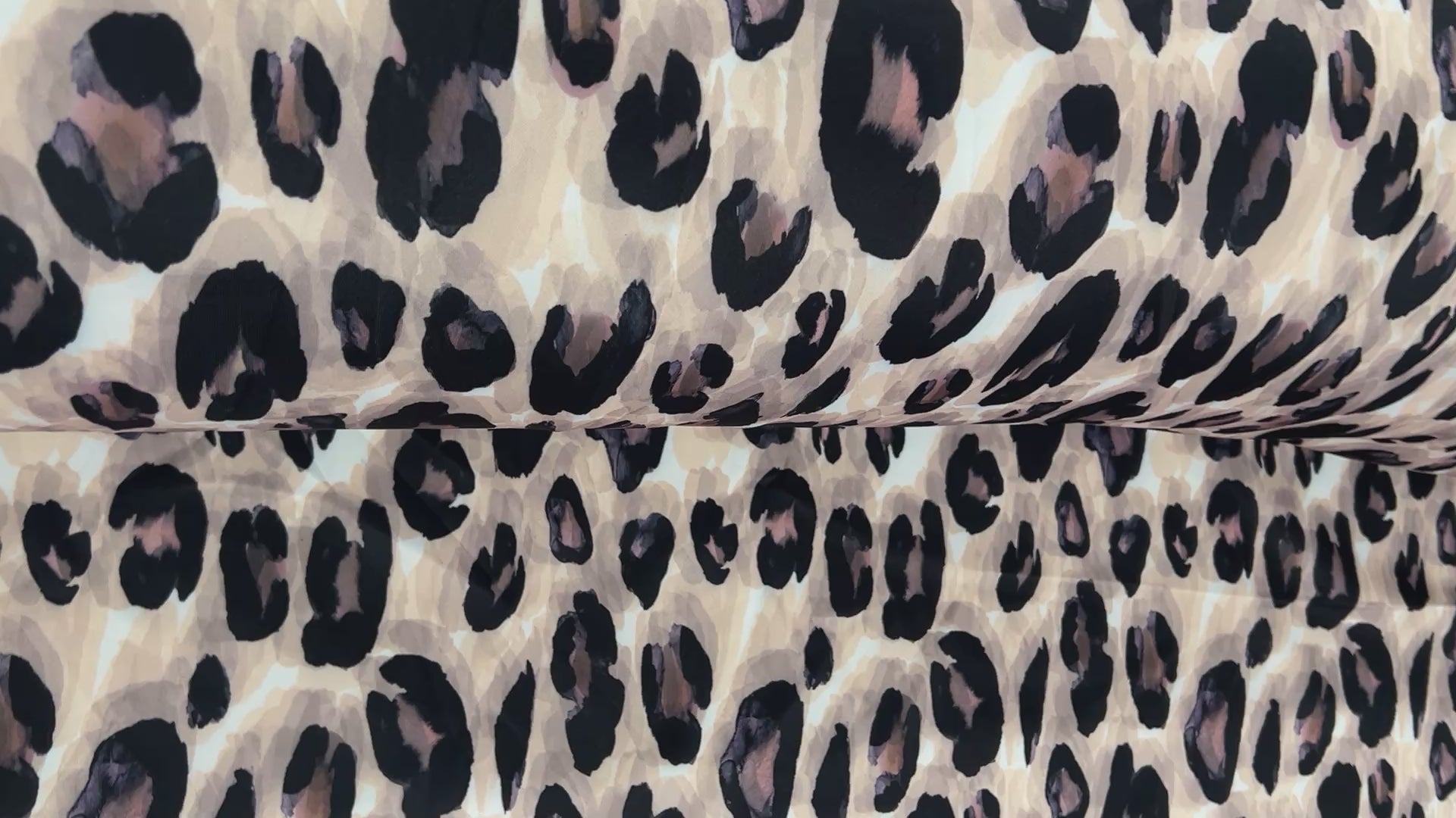Beige Leopard Print Scuba Dressmaking Fabric