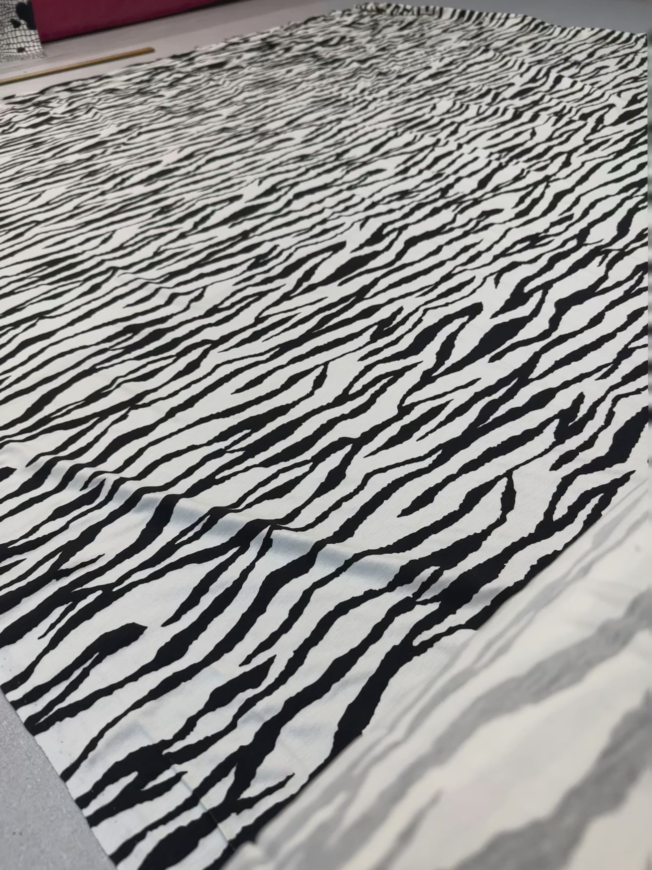 Black & White Zebra Print Stretch Jersey Dressmaking Fabric 160CM