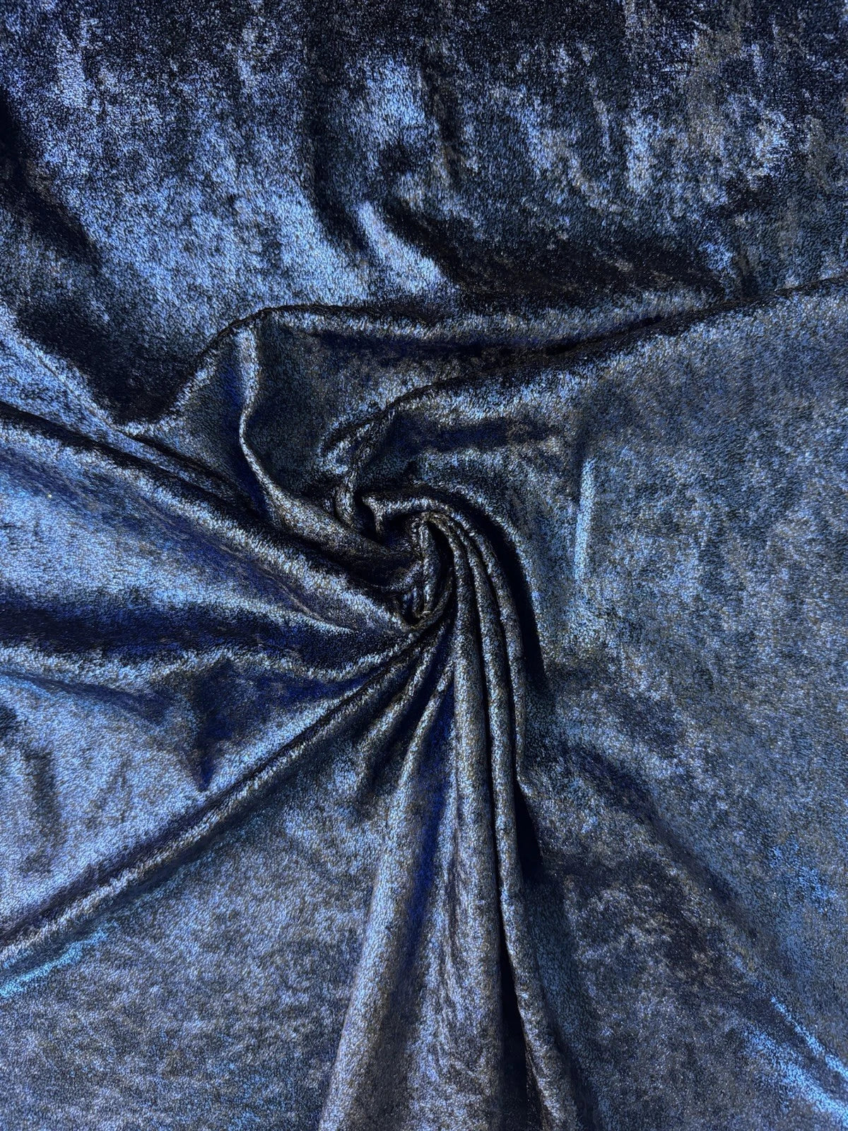 Electric Blue Glitter Chenille Plush Texture Knit Fabric 140cm