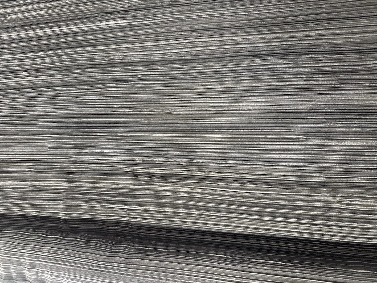 Black Plisse Interlock Jersey Fabric Pleated Stretch Knit Fabric Meter 148cm