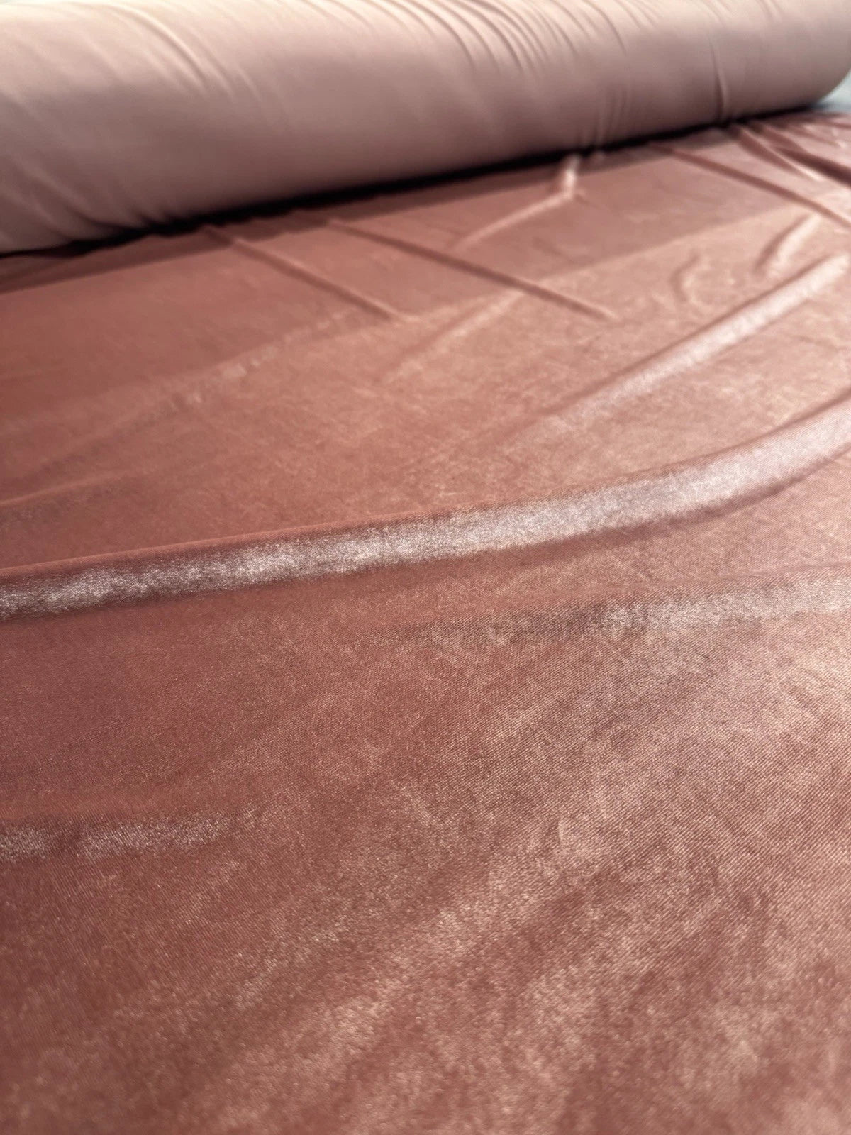 Blush Pink Stretch Velvet Velour Fabric, 145cm Wide, Apparel & Craft