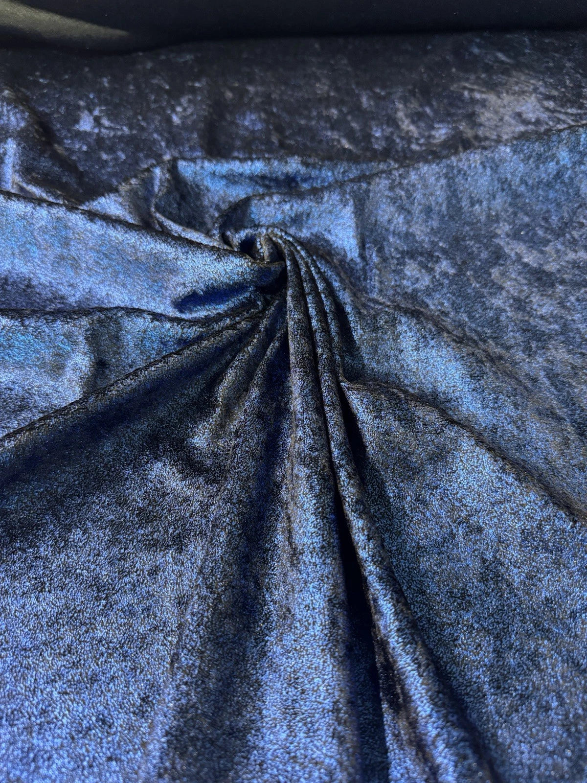 Electric Blue Glitter Chenille Plush Texture Knit Fabric 140cm