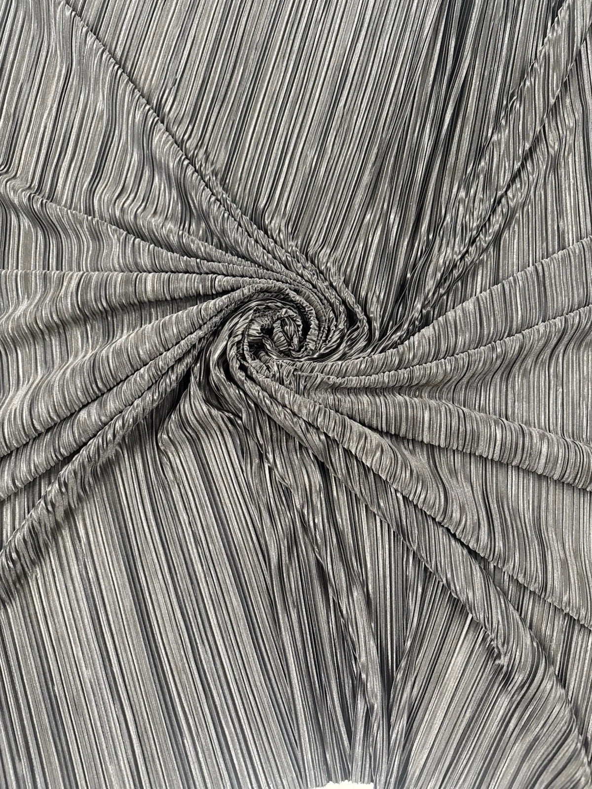 Black Plisse Interlock Jersey Fabric Pleated Stretch Knit Fabric Meter 148cm